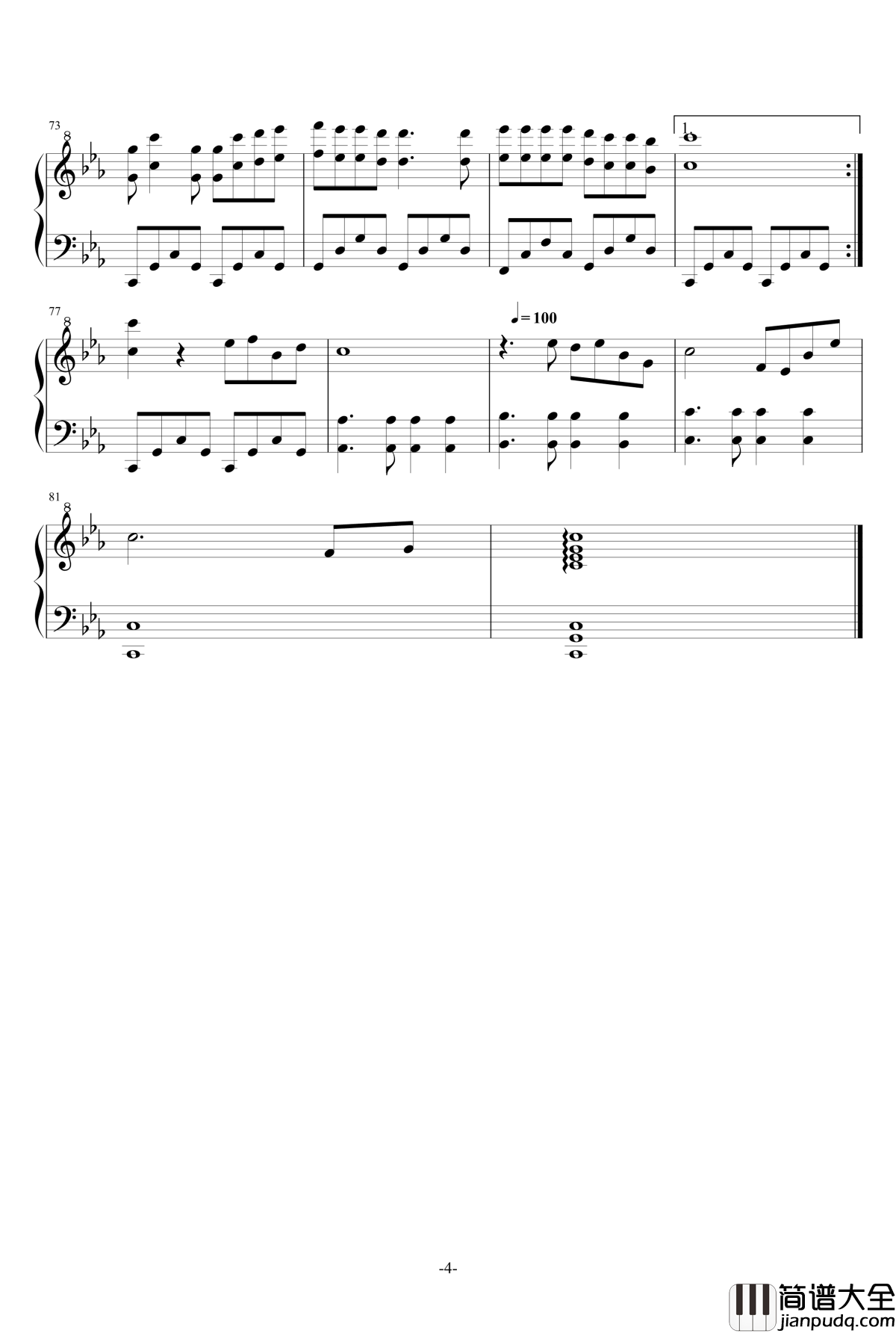 连连看5_钢琴谱_主界面背景音乐_连连看