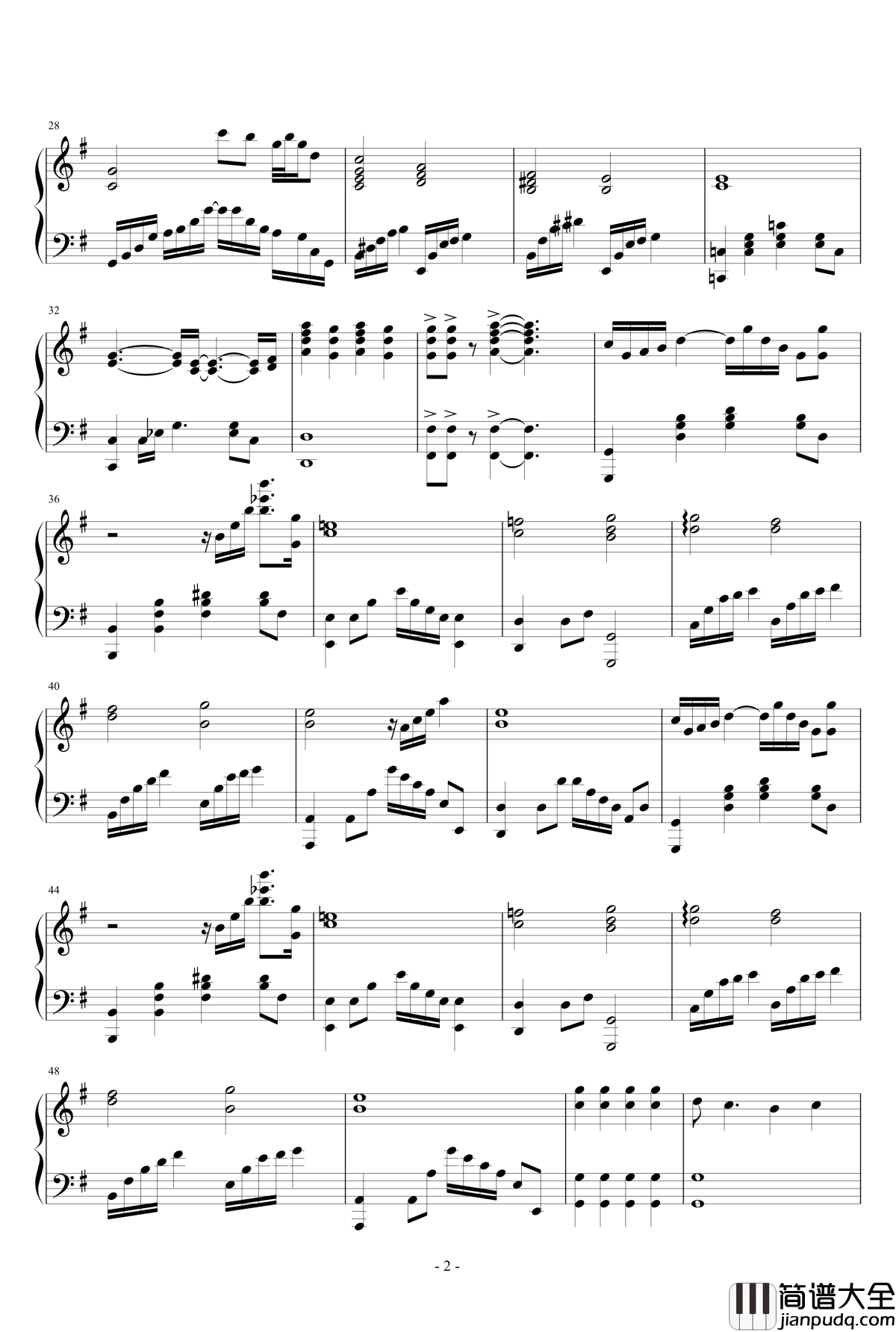 オレンジ钢琴谱_伴奏_Orange_四月是你的谎言