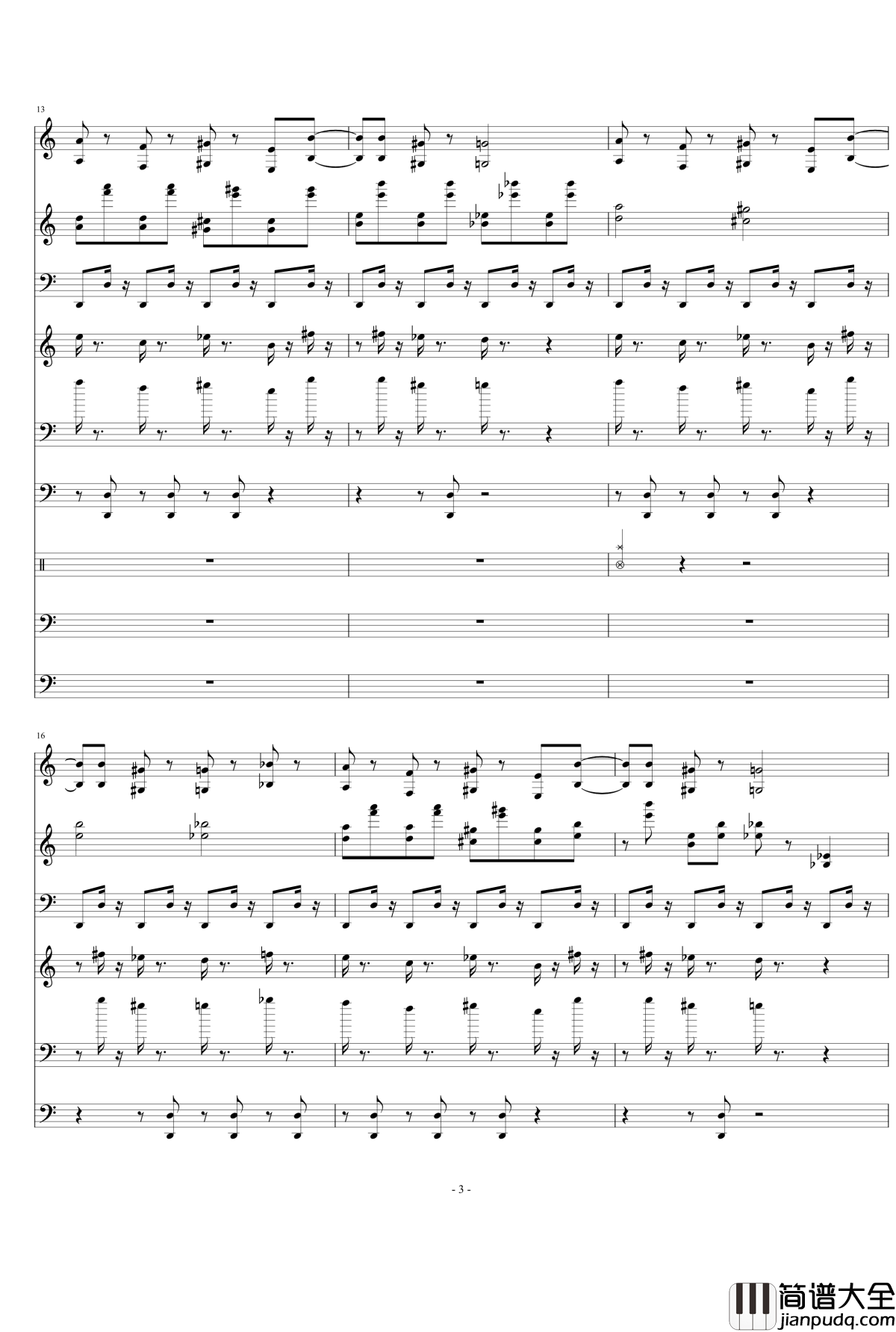 最终鬼畜妹钢琴谱_完全再现