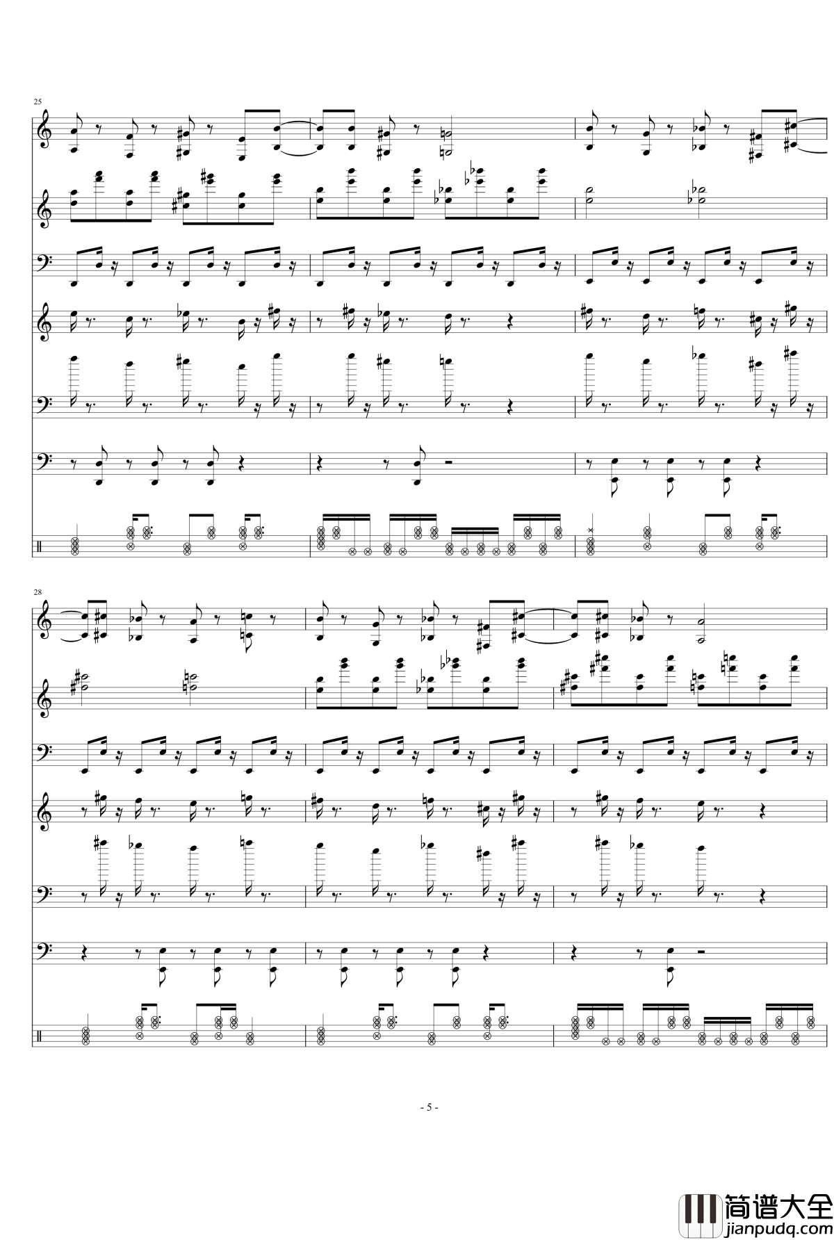 最终鬼畜妹钢琴谱_完全再现