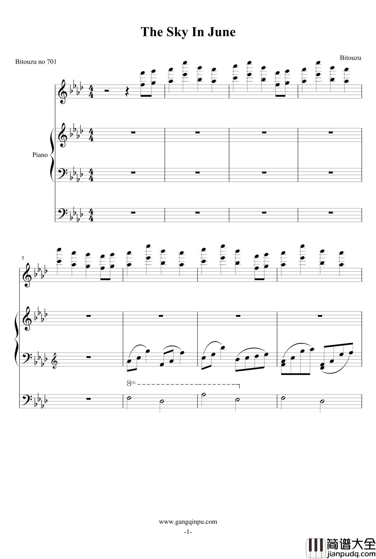 The_Sky_In_June钢琴谱_cyrilee