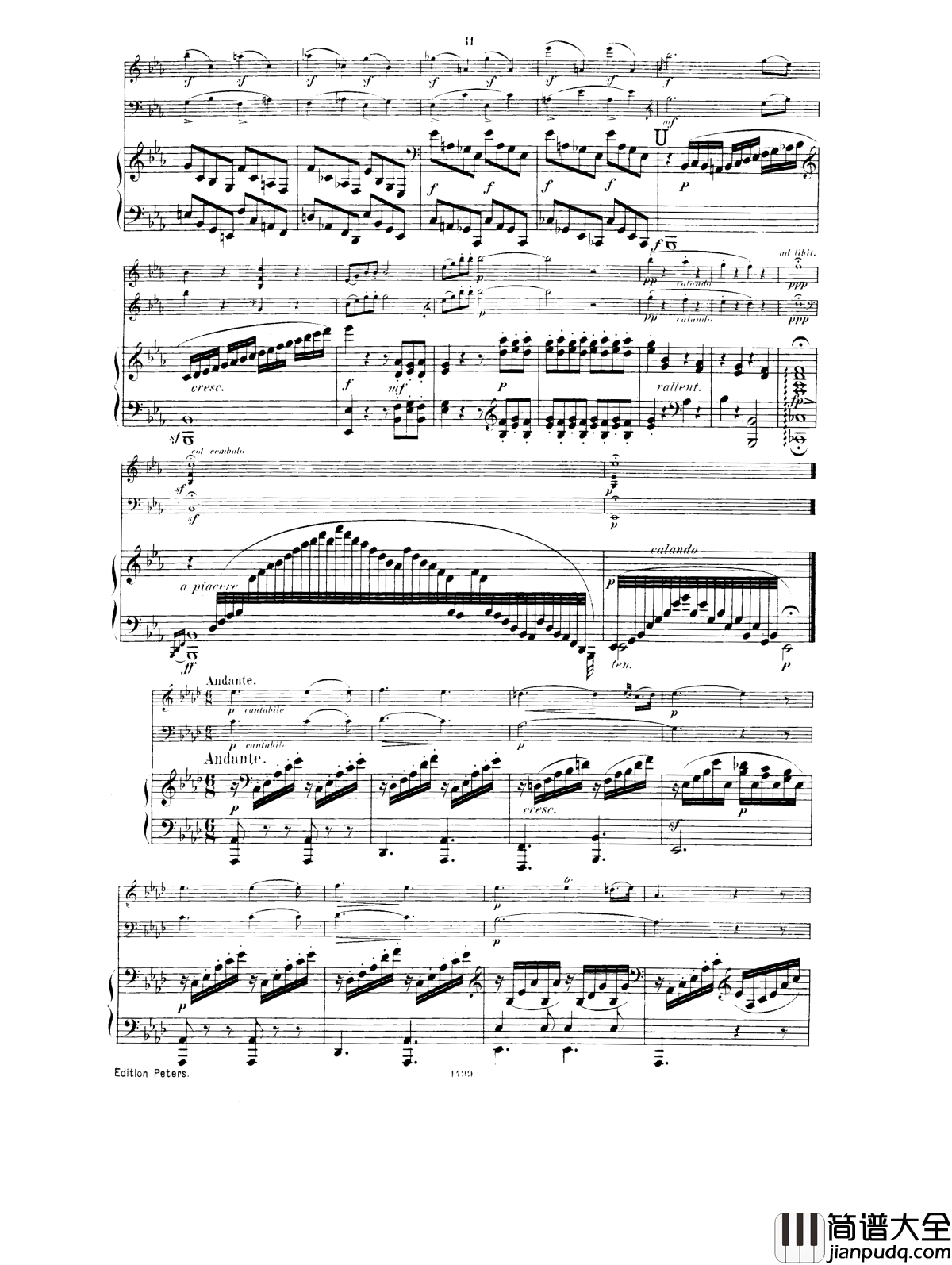 _降E大调第一钢琴三重奏__Op.12钢琴谱_胡梅尔