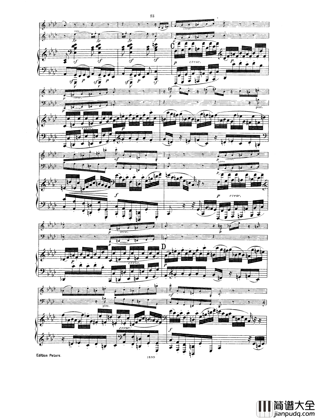 _降E大调第一钢琴三重奏__Op.12钢琴谱_胡梅尔