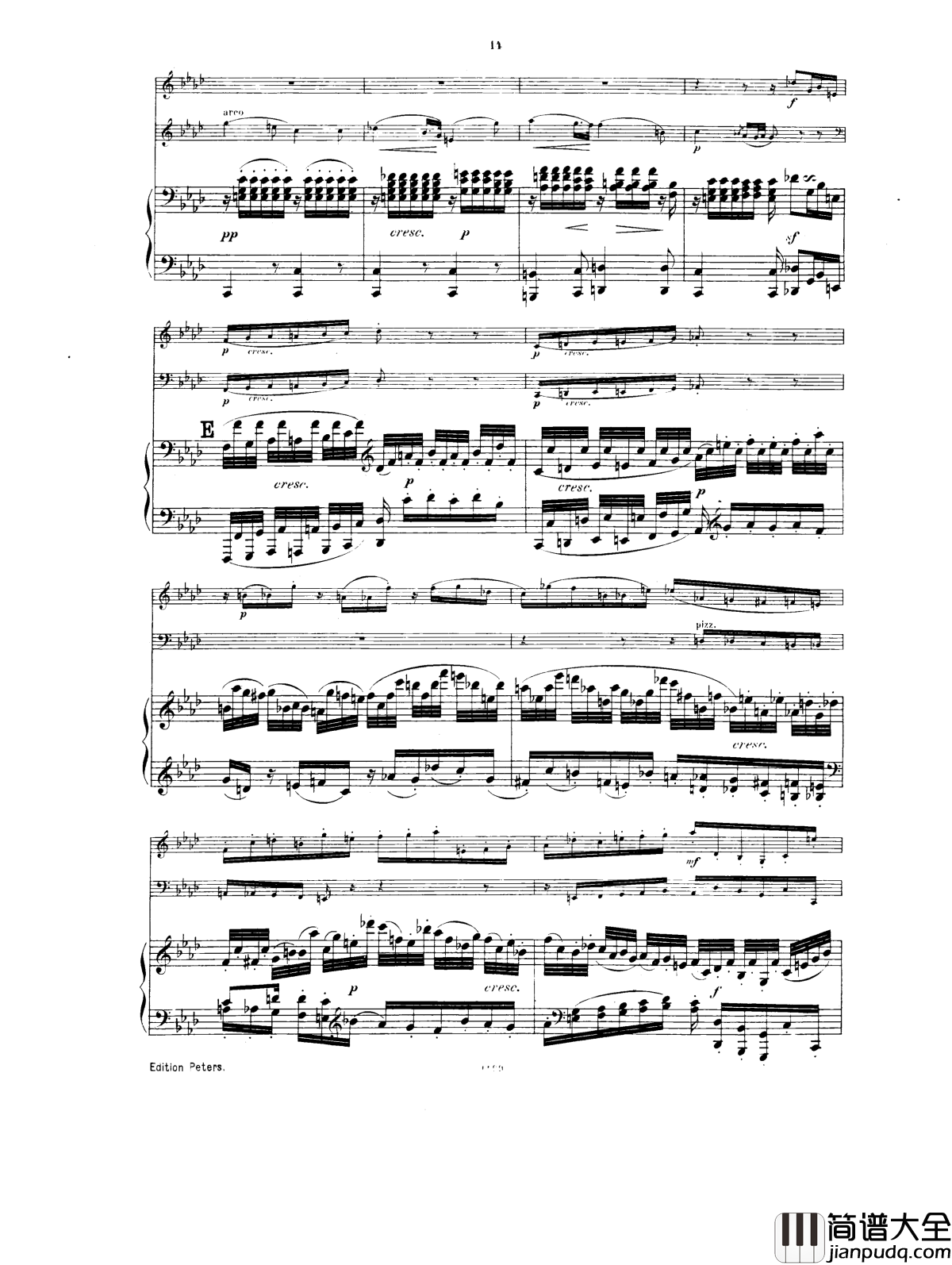 _降E大调第一钢琴三重奏__Op.12钢琴谱_胡梅尔