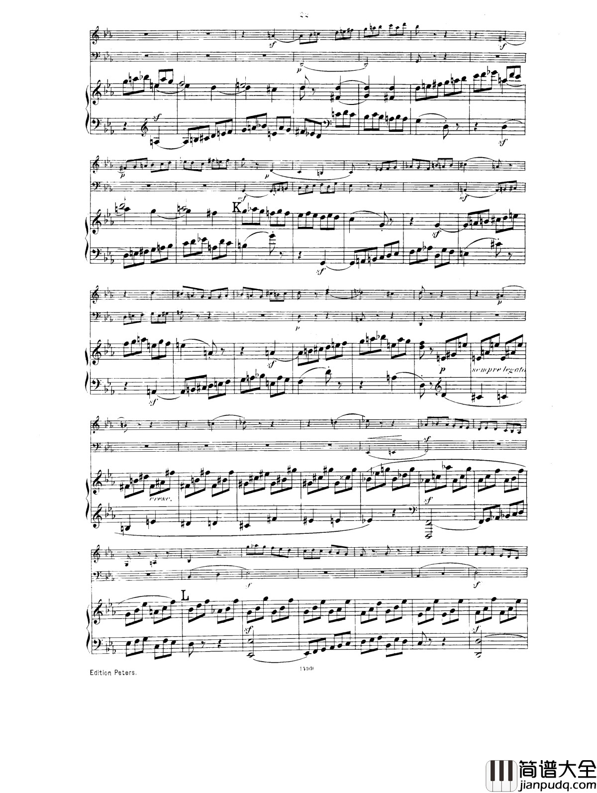 _降E大调第一钢琴三重奏__Op.12钢琴谱_胡梅尔