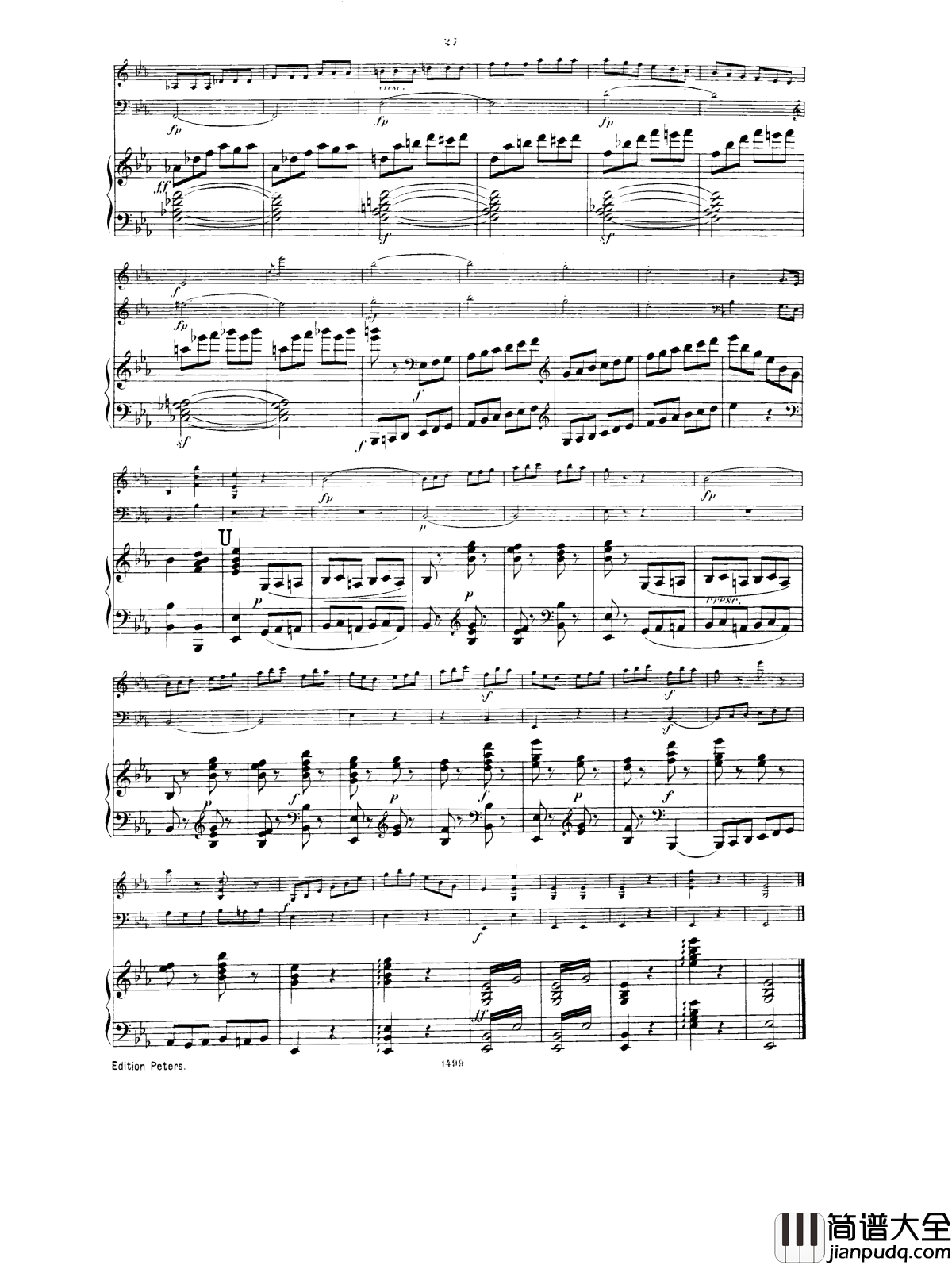 _降E大调第一钢琴三重奏__Op.12钢琴谱_胡梅尔