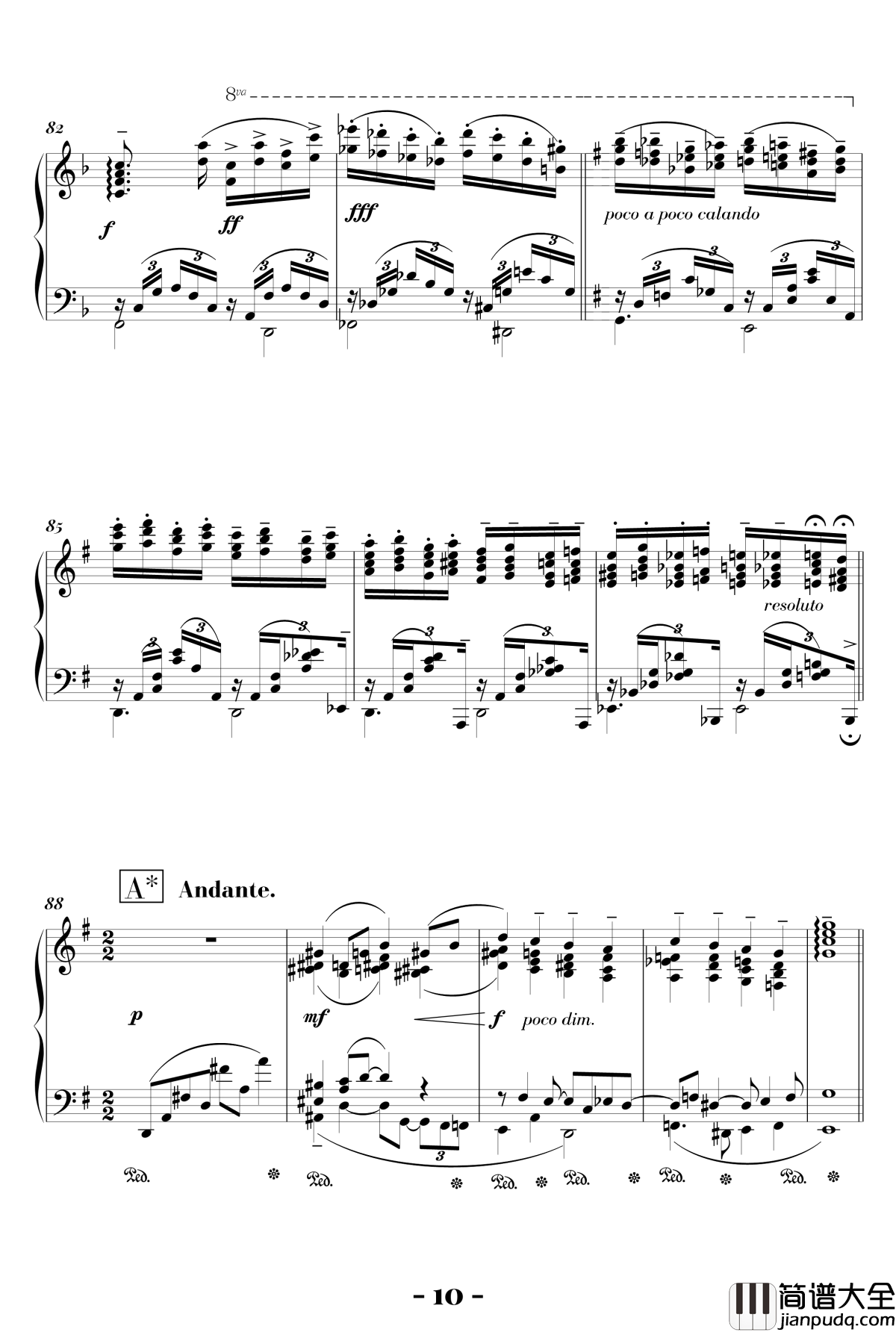 b小调浪漫曲钢琴谱_陈文戈