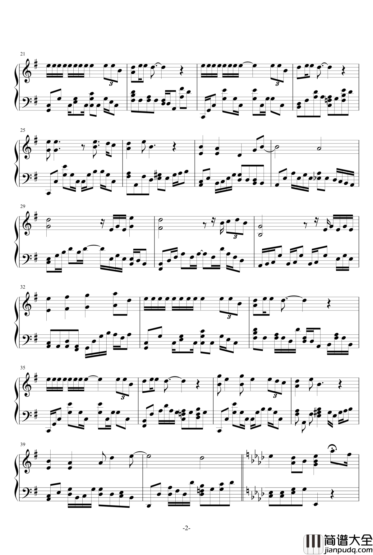 逝去的爱钢琴谱_李安