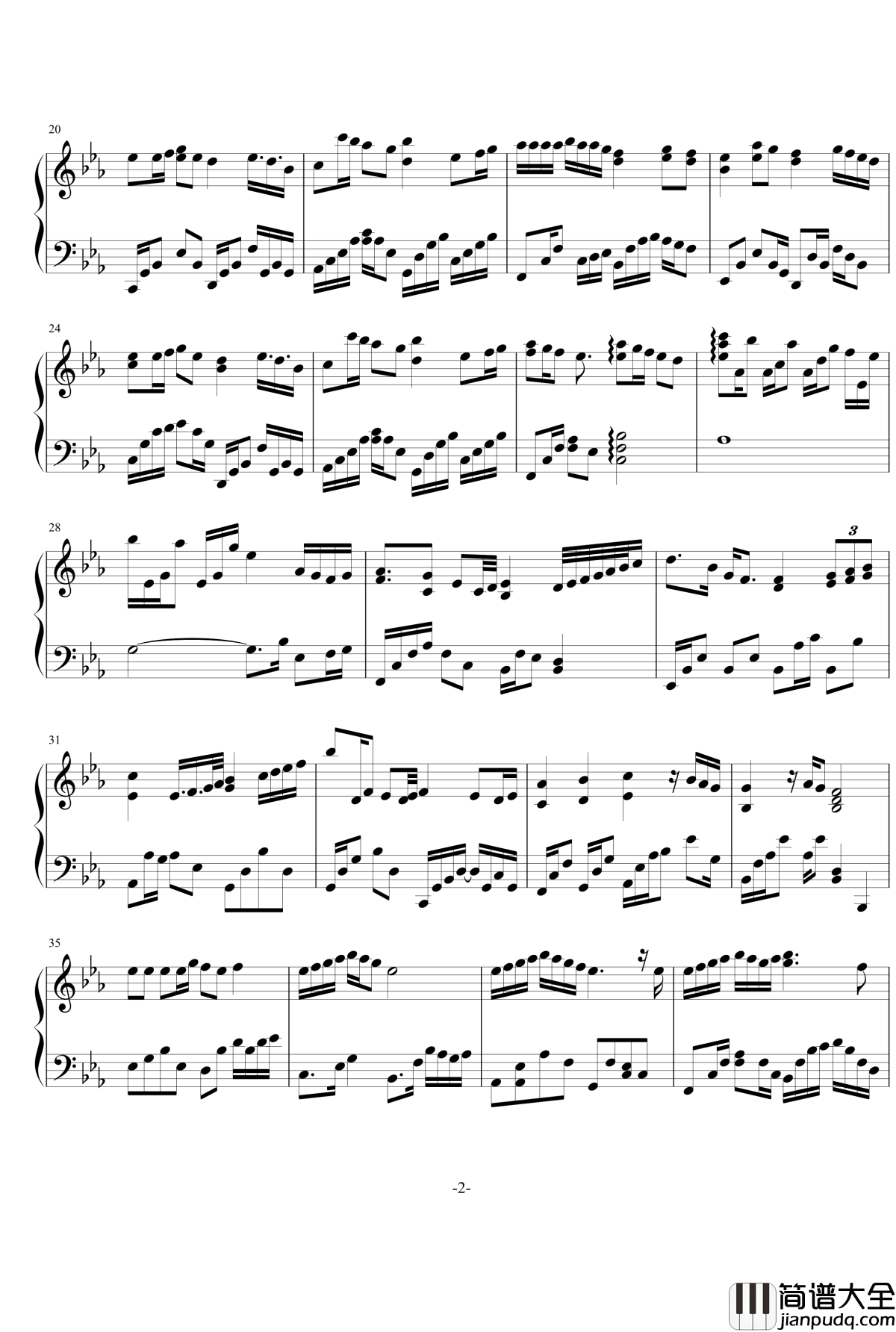 天黑日记钢琴谱_SNH48