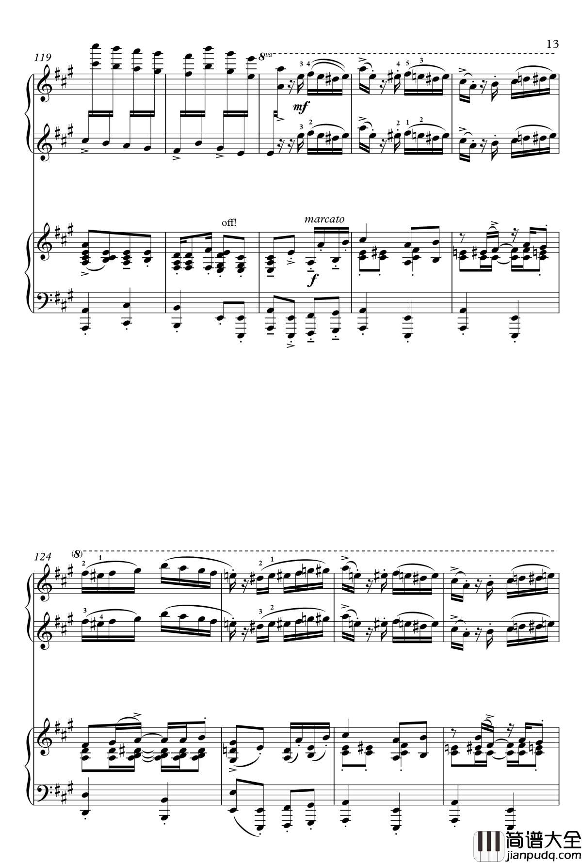 巴西桑巴土耳其进行曲钢琴谱_Philip_R_Buttall_?__四手联弹