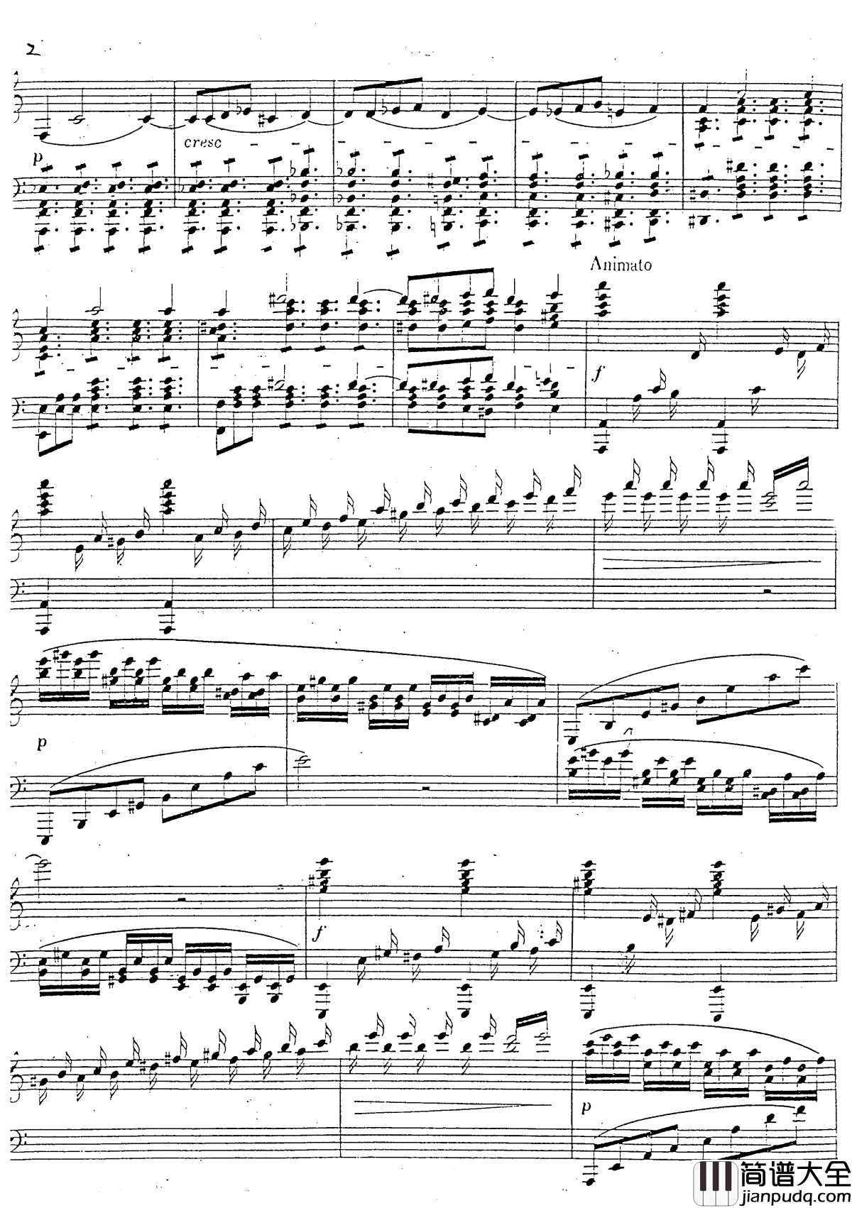 a小调第四钢琴奏鸣曲钢琴谱_安东_鲁宾斯坦__Op.100