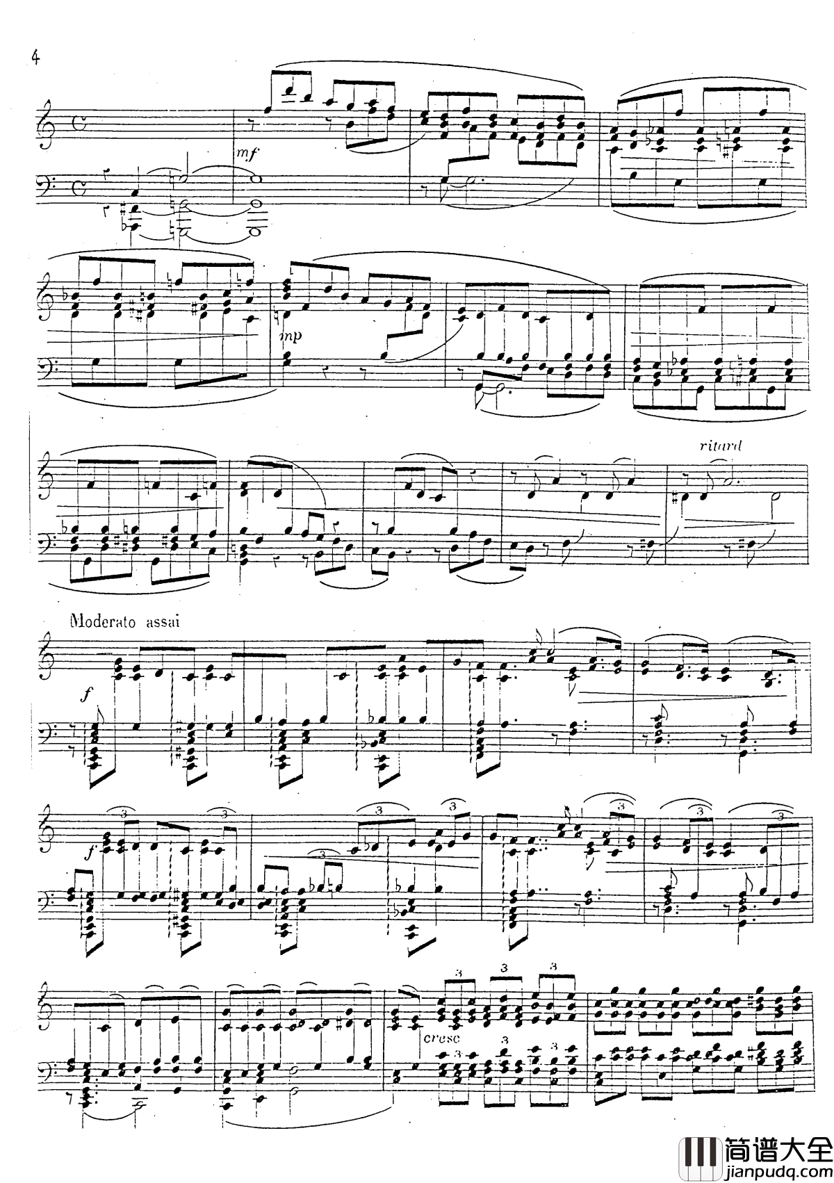 a小调第四钢琴奏鸣曲钢琴谱_安东_鲁宾斯坦__Op.100