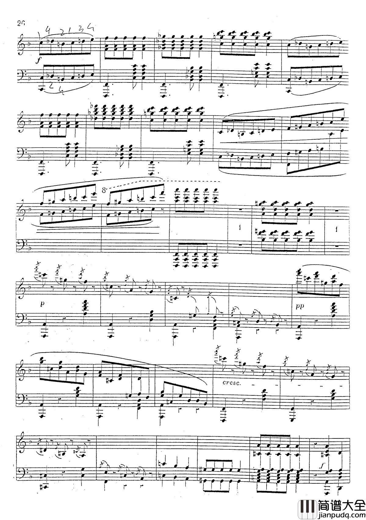 a小调第四钢琴奏鸣曲钢琴谱_安东_鲁宾斯坦__Op.100