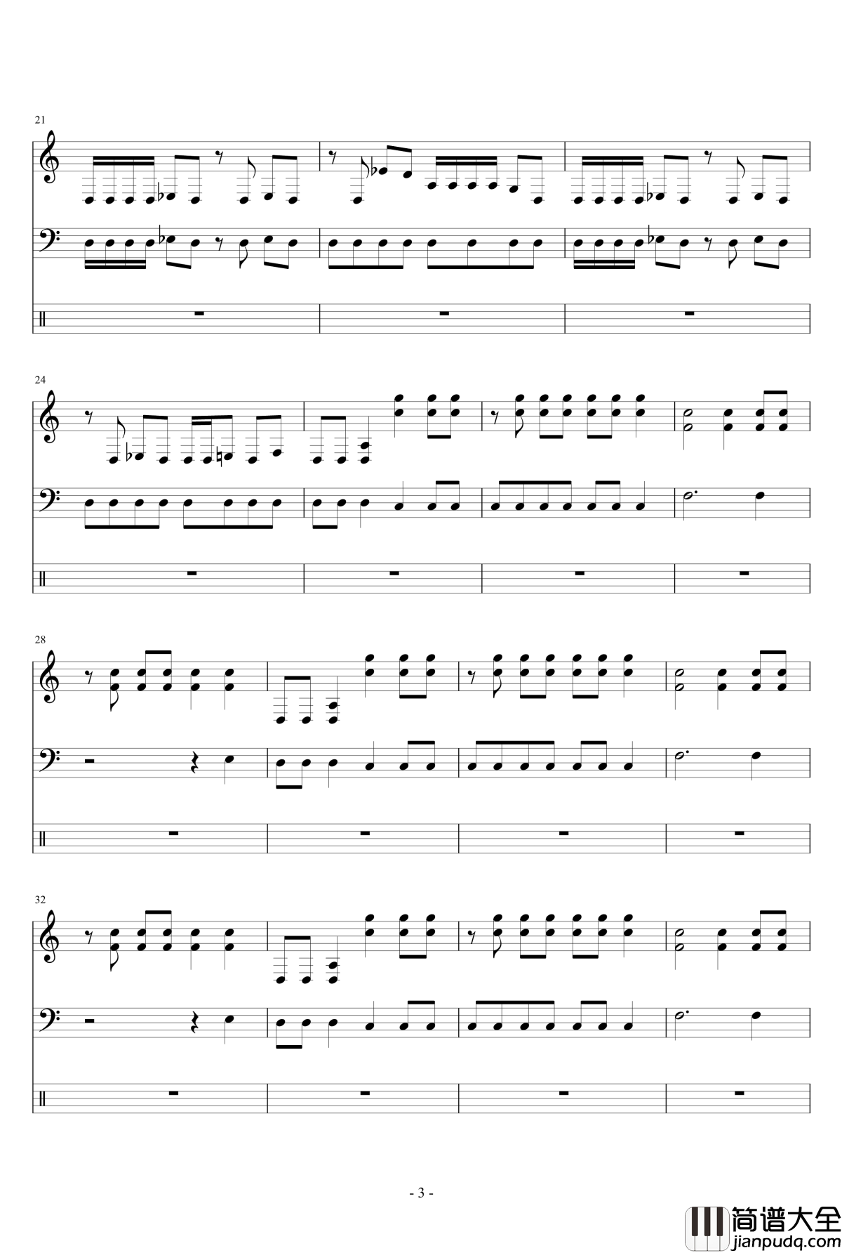 花开花落钢琴谱_乐队谱_左右乐队