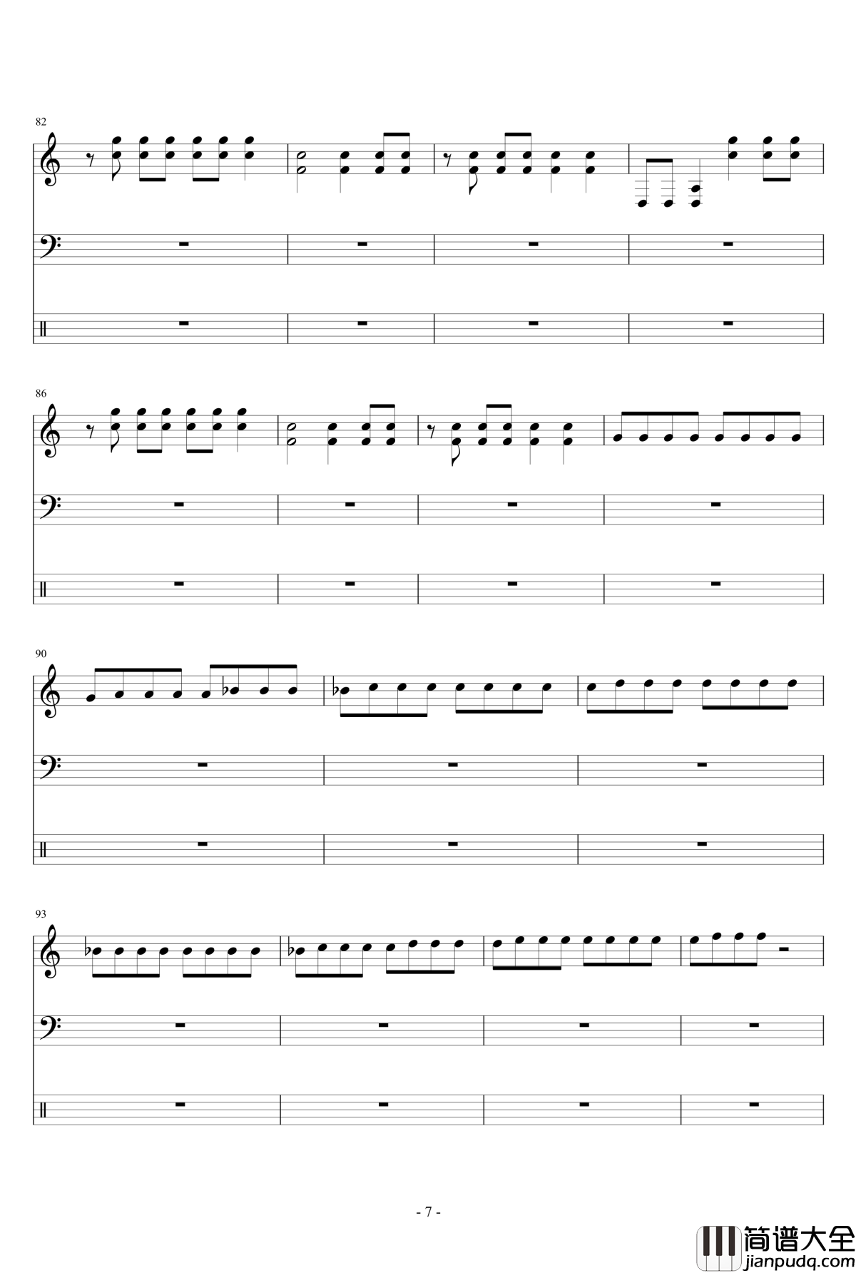 花开花落钢琴谱_乐队谱_左右乐队