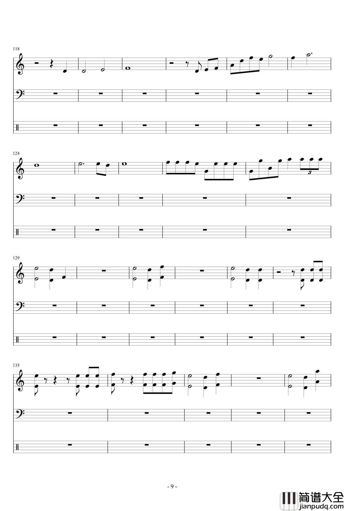 花开花落钢琴谱_乐队谱_左右乐队