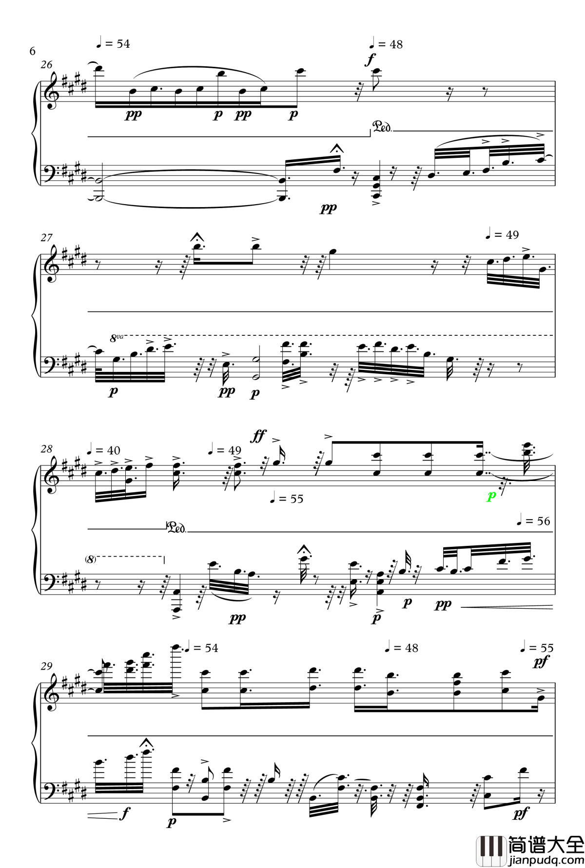 利世的悲伤钢琴谱_Sorrow/Rize's_melody__Tokyo_Ghoul_东京喰种_东京食尸鬼