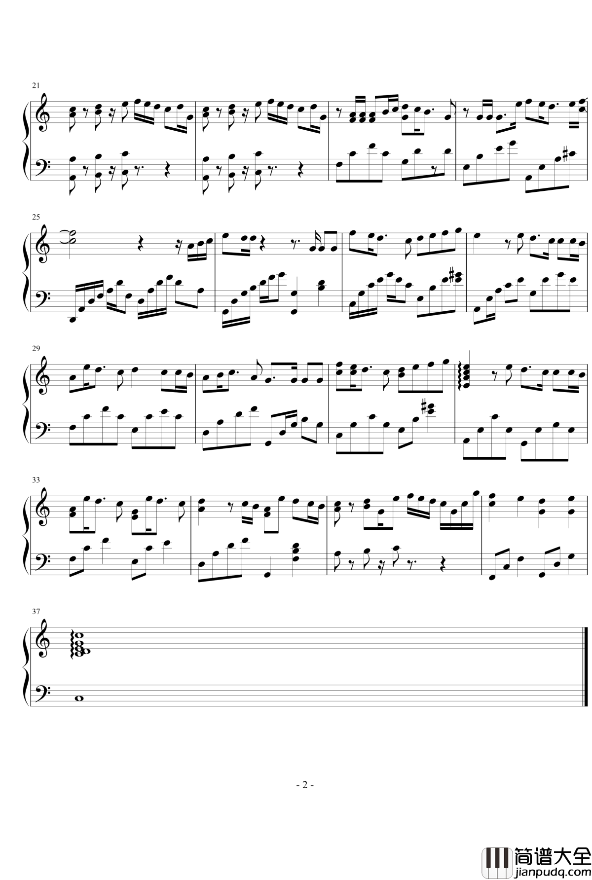 无声仿有声钢琴谱_谢霆锋