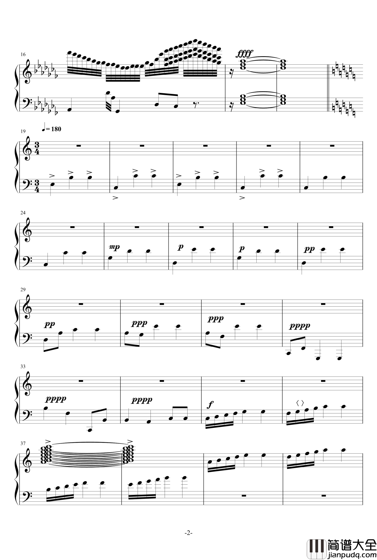 疼痛不已钢琴谱_幽萌