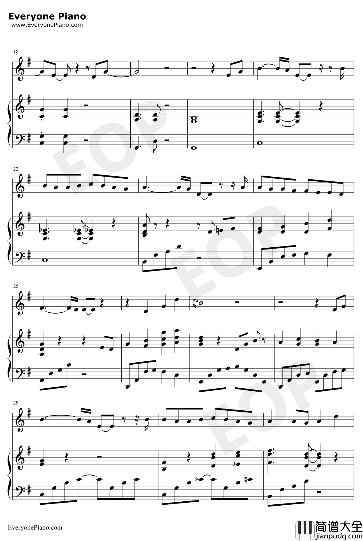 有一种悲伤钢琴谱_A_Lin_比悲伤更悲伤的故事主题曲