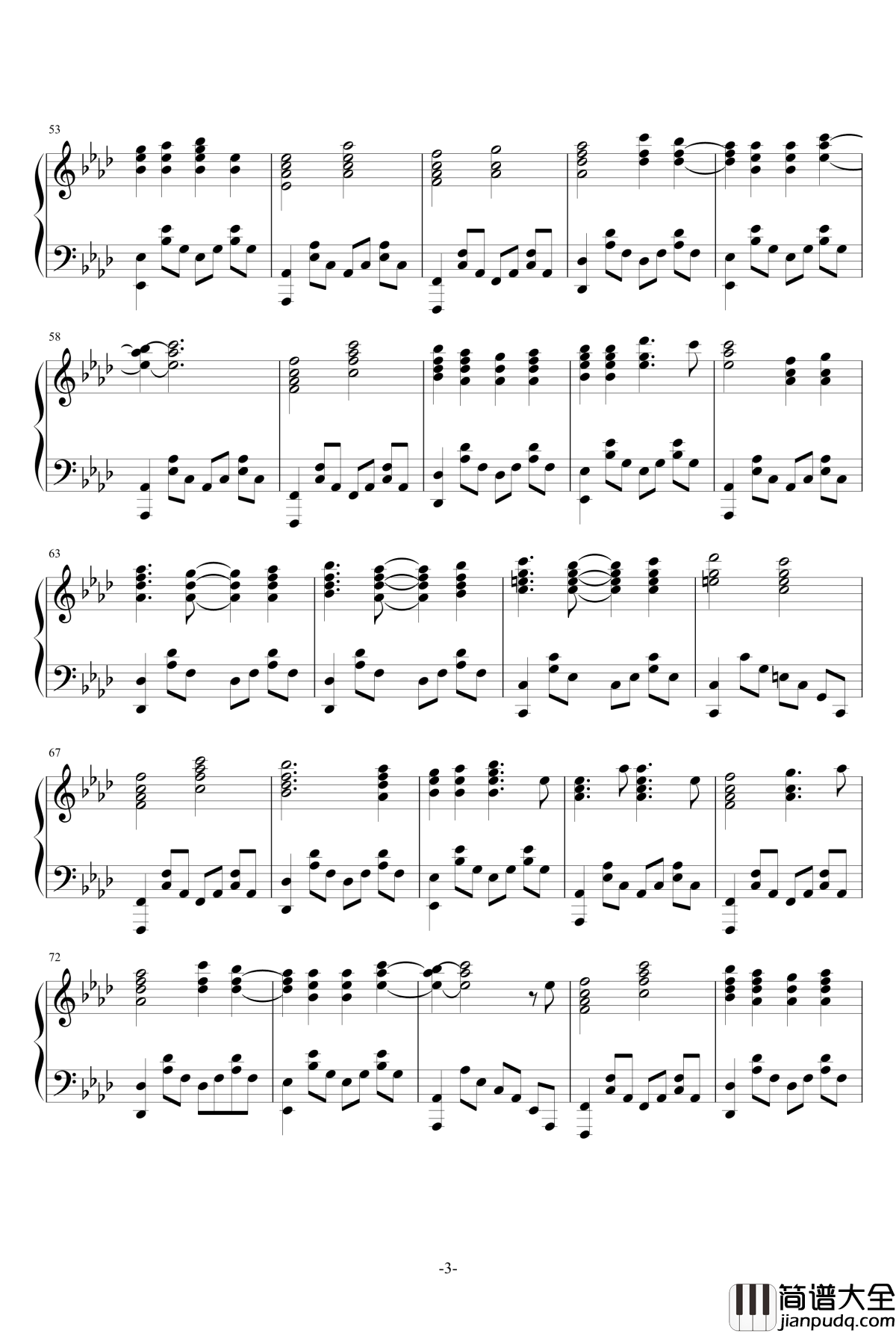 人渣的本愿ed钢琴谱_平行线_人渣的本愿