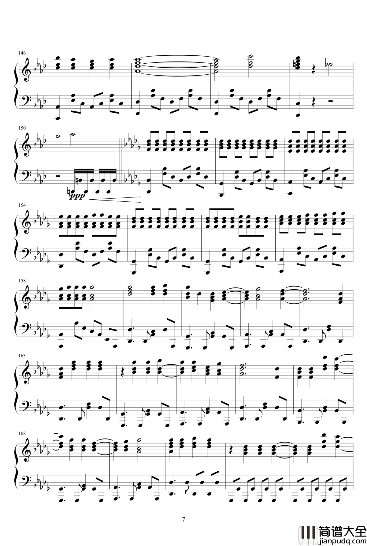 人渣的本愿ed钢琴谱_平行线_人渣的本愿