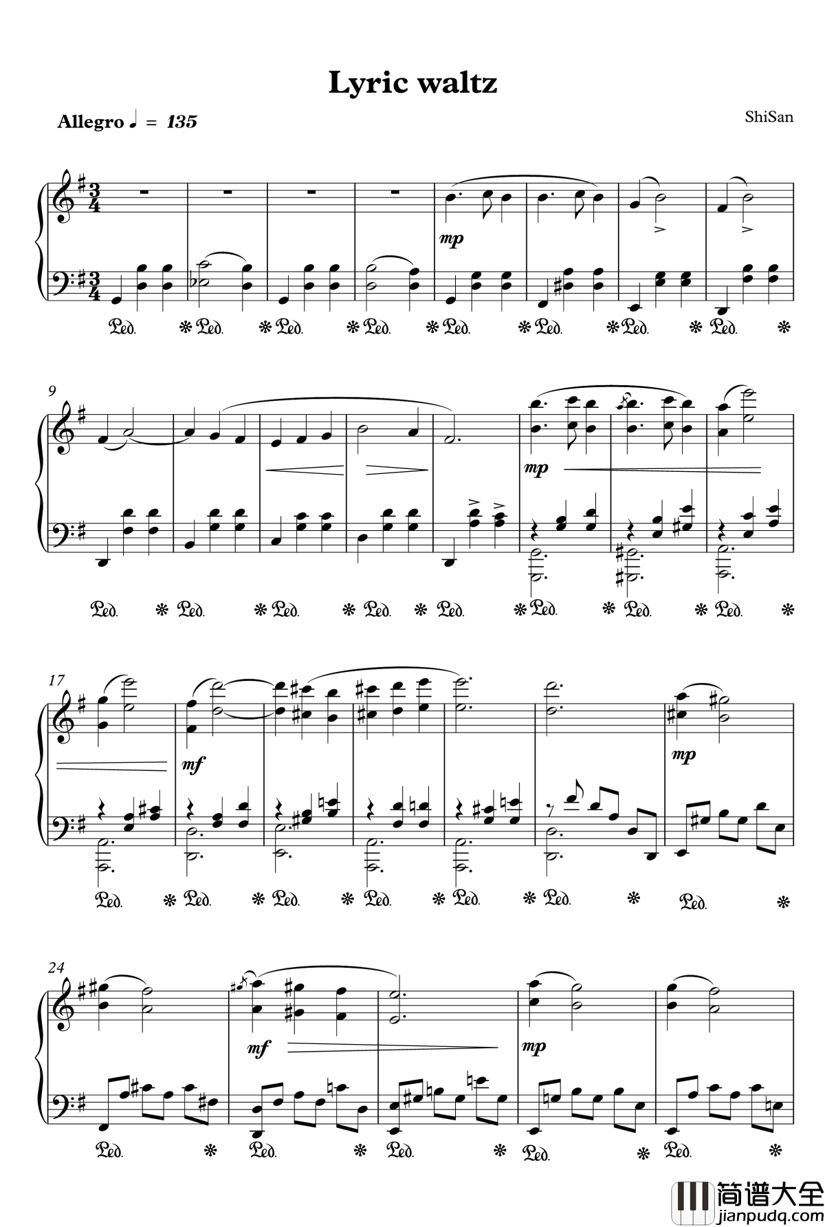 Lyric_waltz钢琴谱_shisan9632