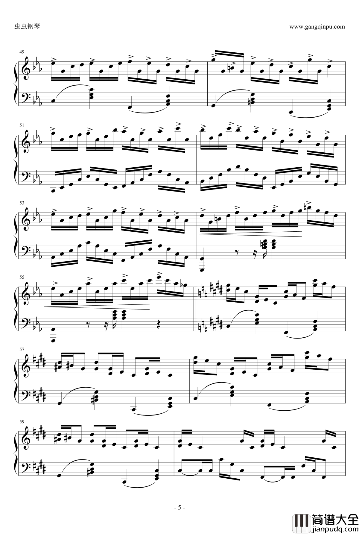 克罗地亚狂想曲钢琴谱_完美版_马克西姆_Maksim·Mrvica