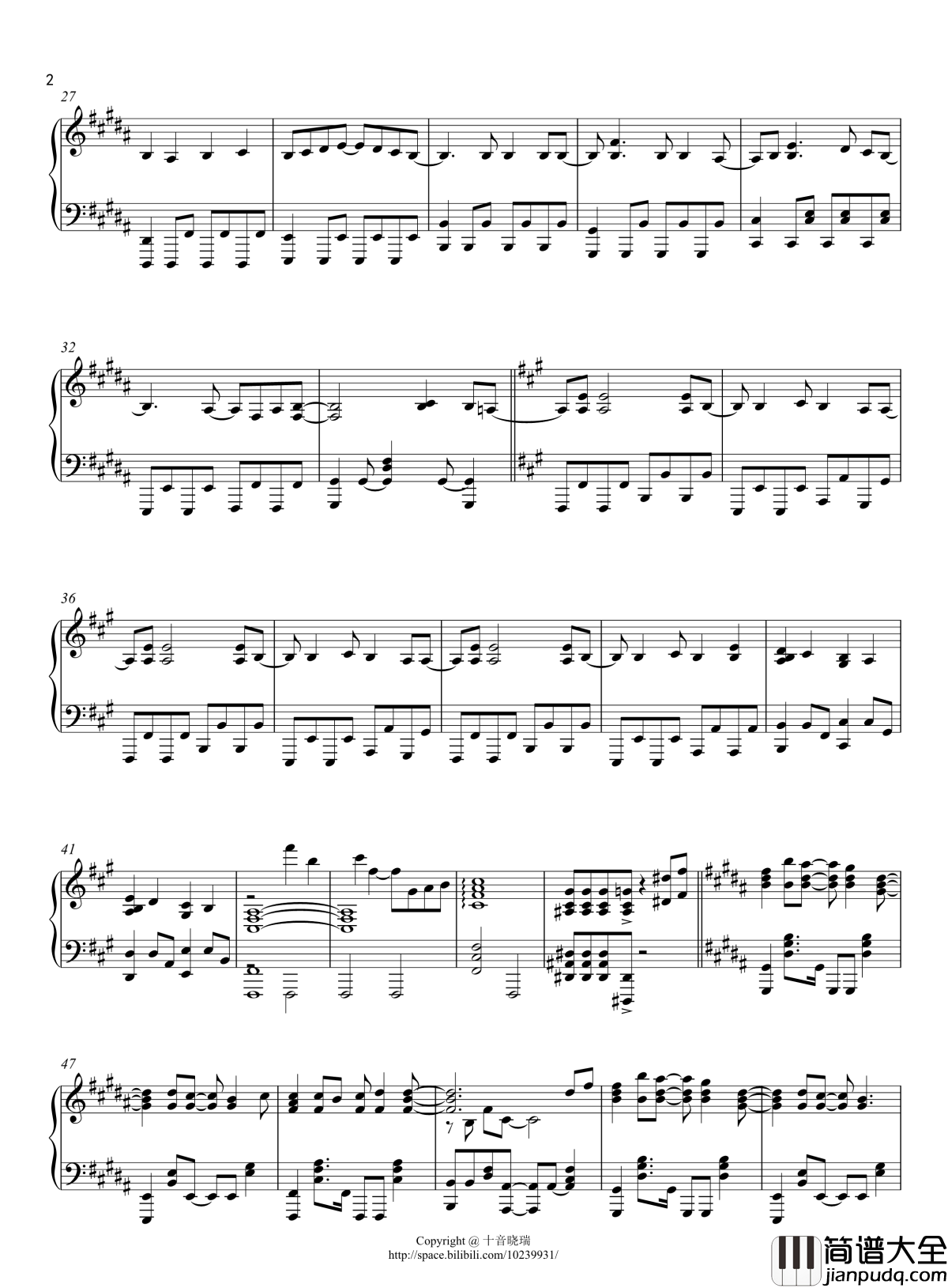 从终焉的世界开始钢琴谱_终わりの世界から_麻枝准