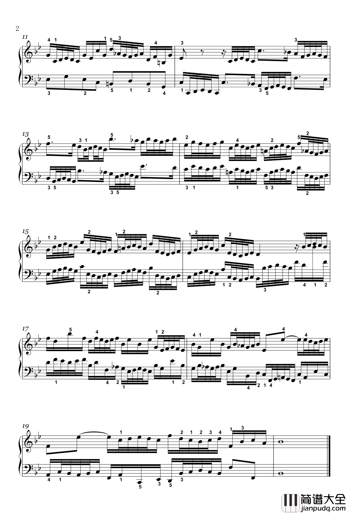 二部创意曲钢琴谱_14_BWV_785_雅克·奥芬巴赫