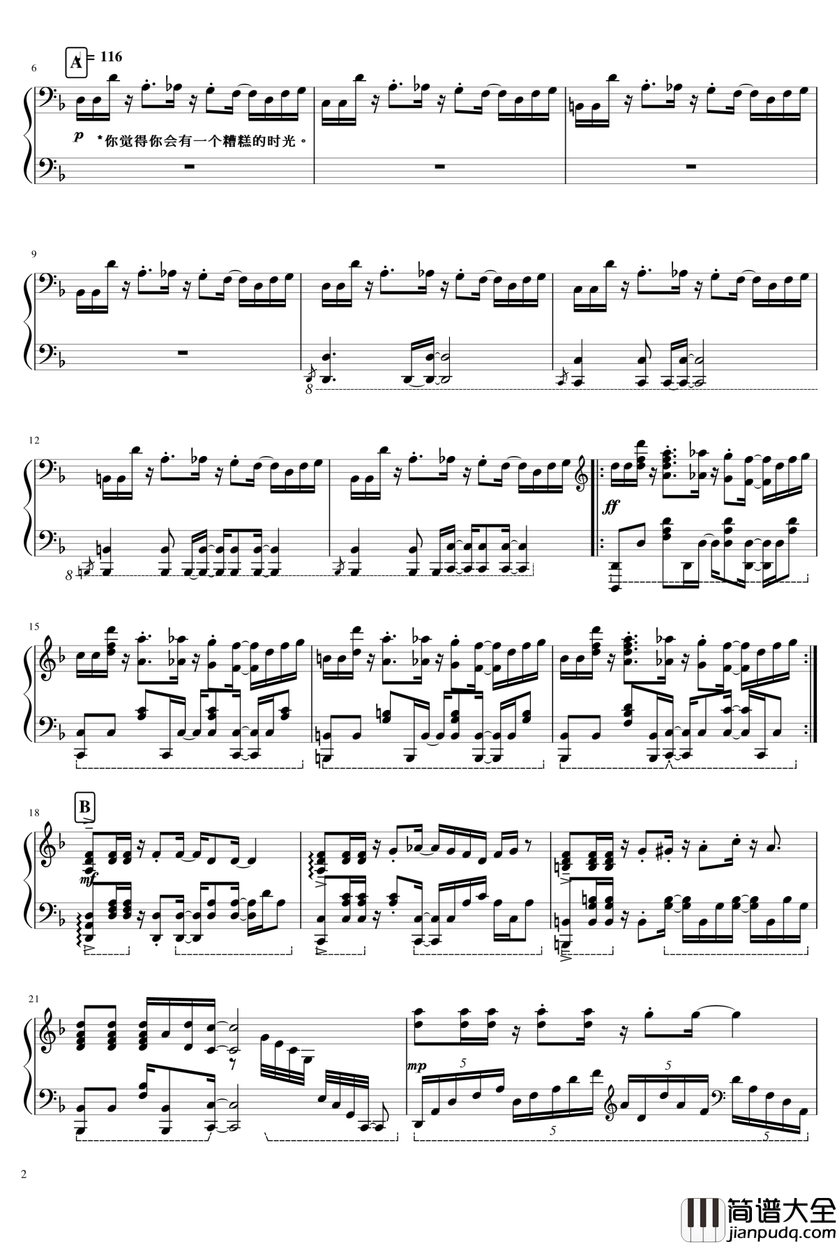 _Megalovania钢琴谱_undertale