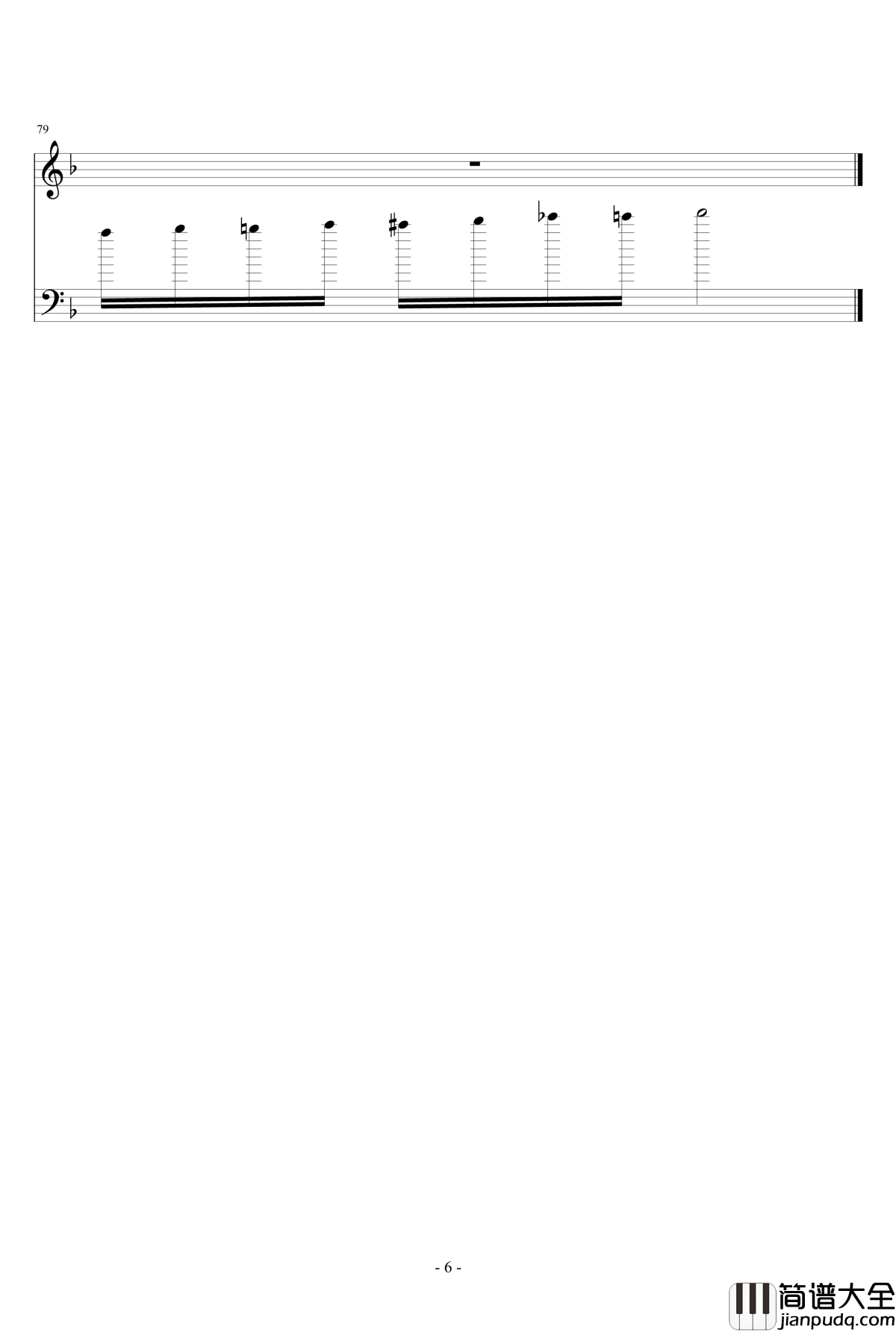 因为爱情钢琴谱_钢琴版_王菲