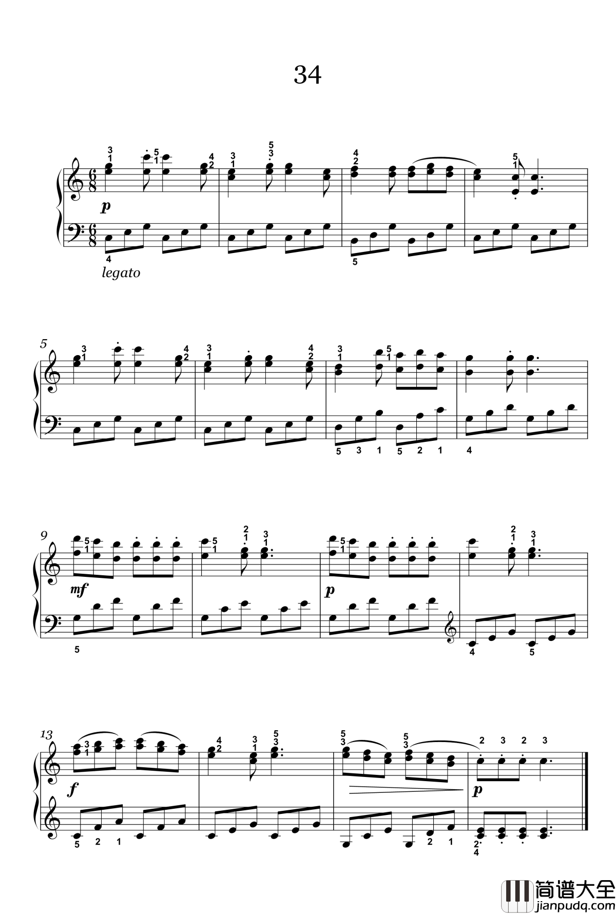 33钢琴谱_56_车尔尼_Czerny_599