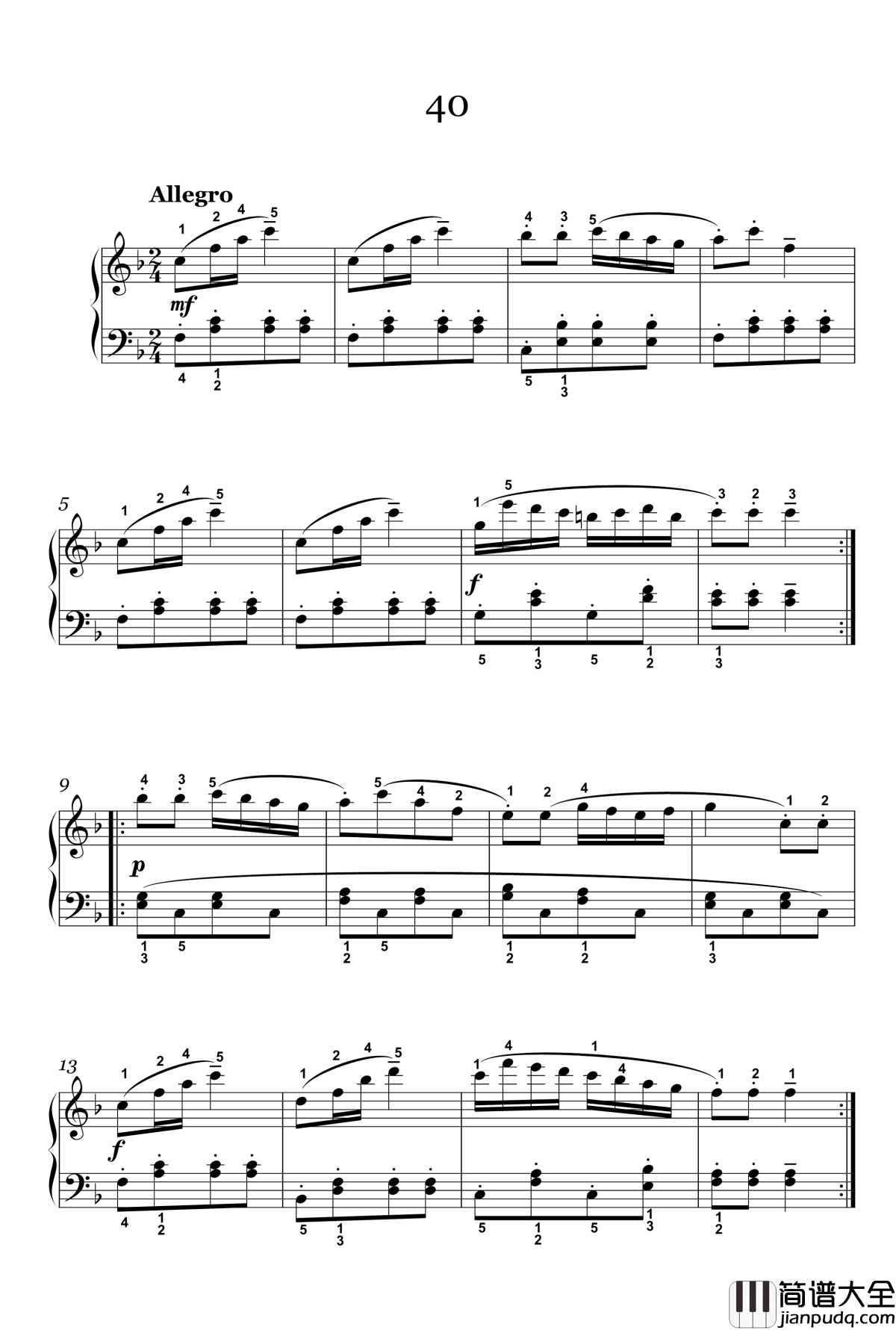 33钢琴谱_56_车尔尼_Czerny_599