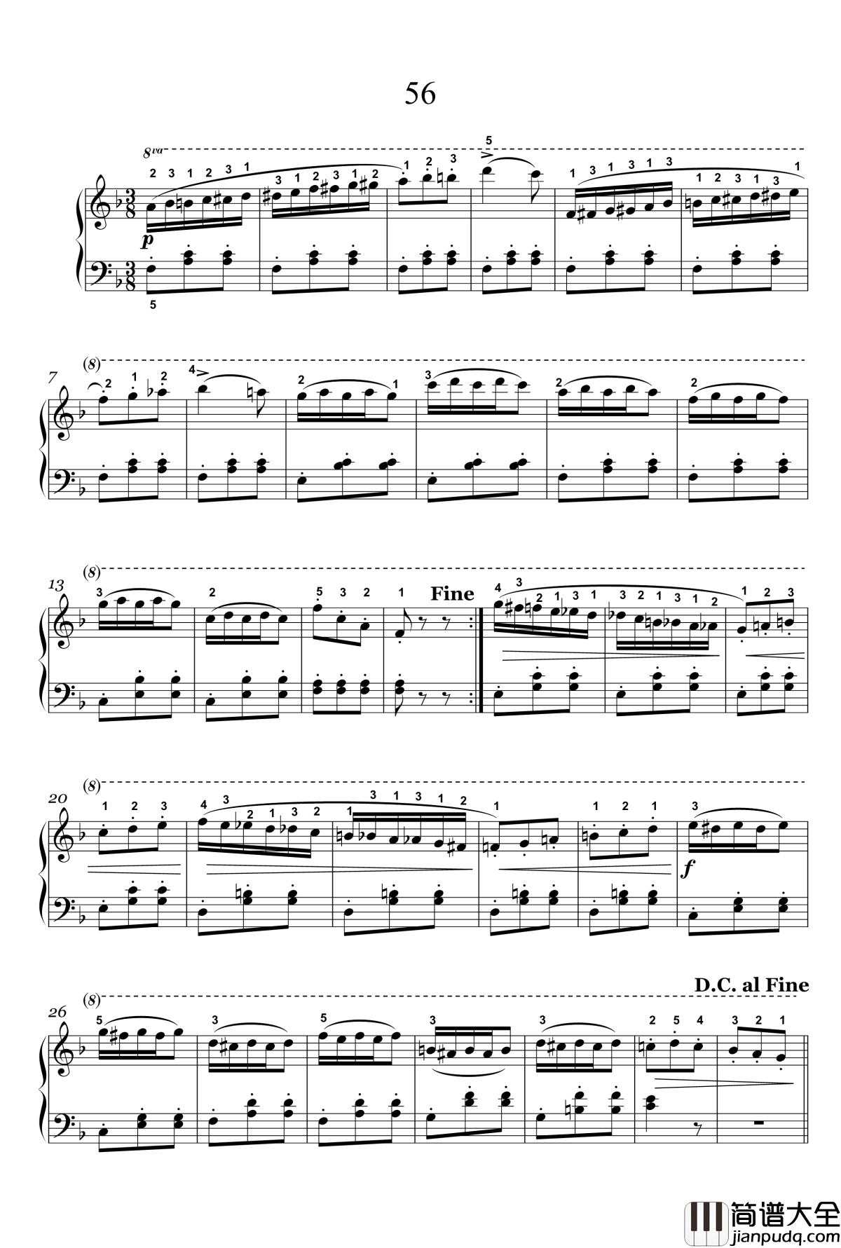 33钢琴谱_56_车尔尼_Czerny_599