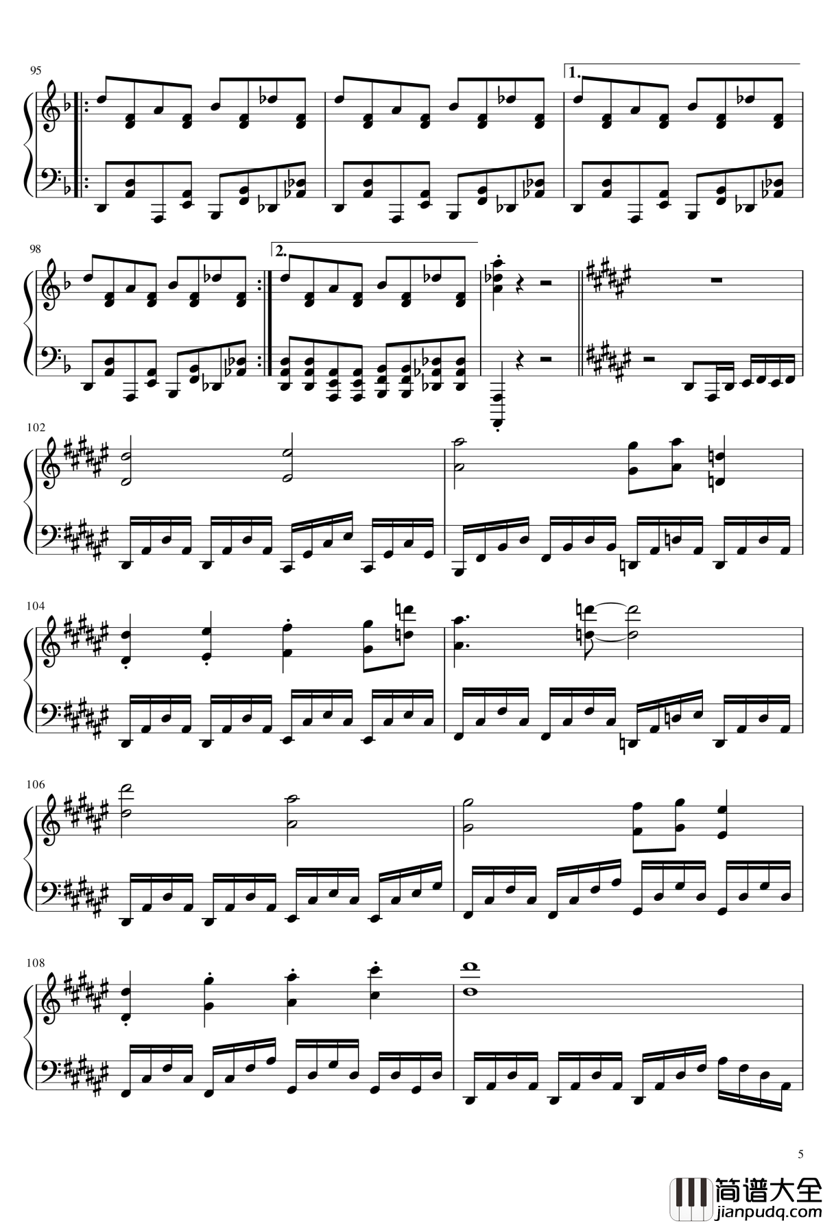 地狱星球钢琴谱_东方绀珠传