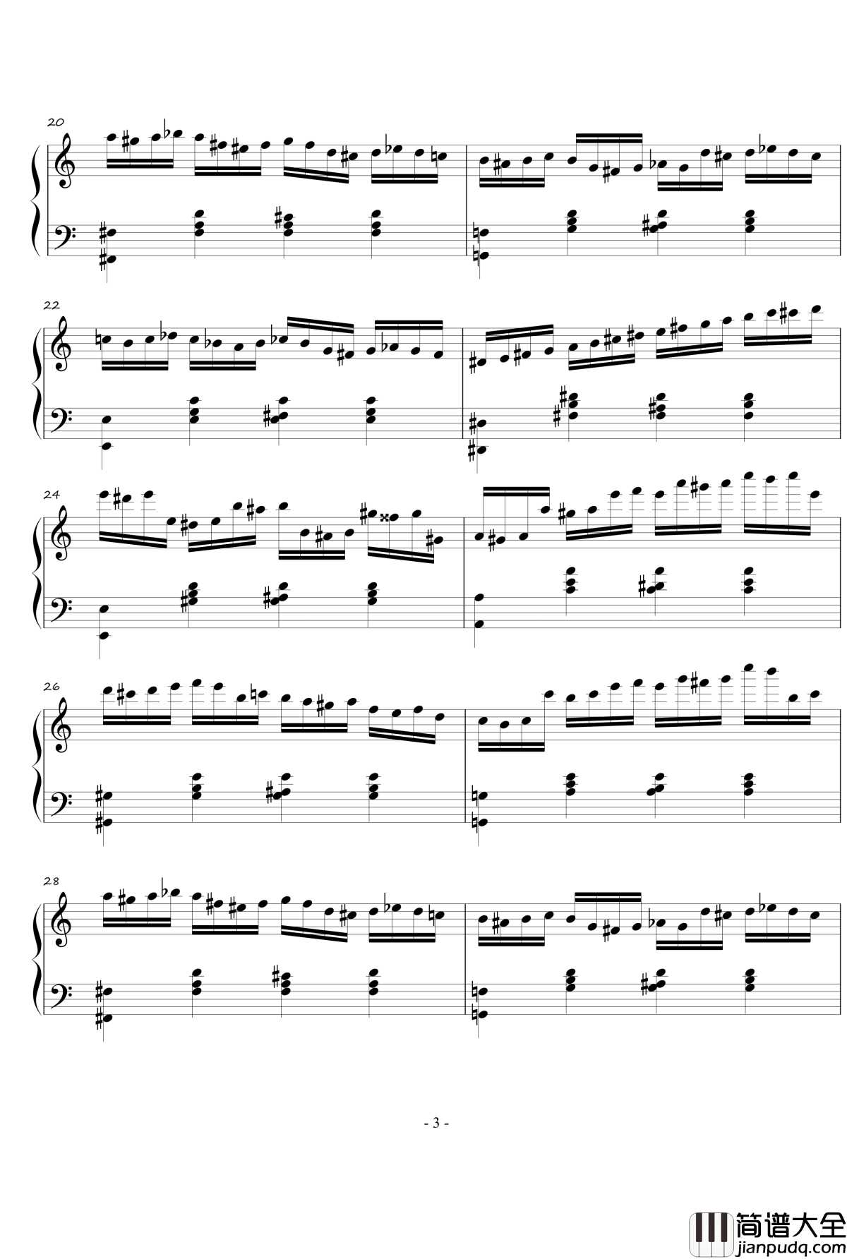 火星练习曲钢琴谱Op.2_No.4_火星先生