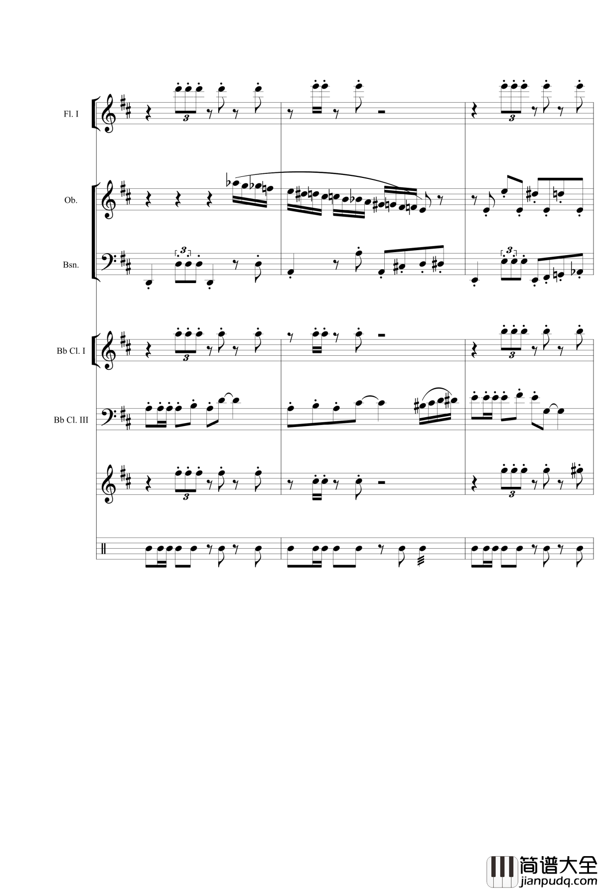 两只鸡的争斗进行曲钢琴谱_wudildy