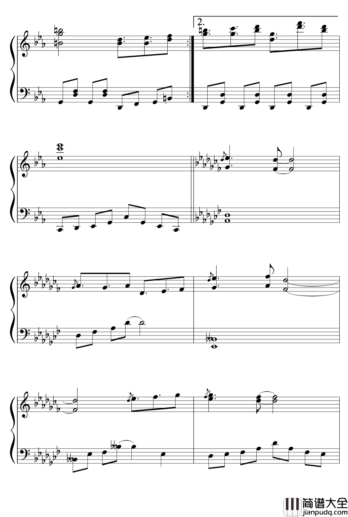 不可思议之国的爱丽丝钢琴谱_zun