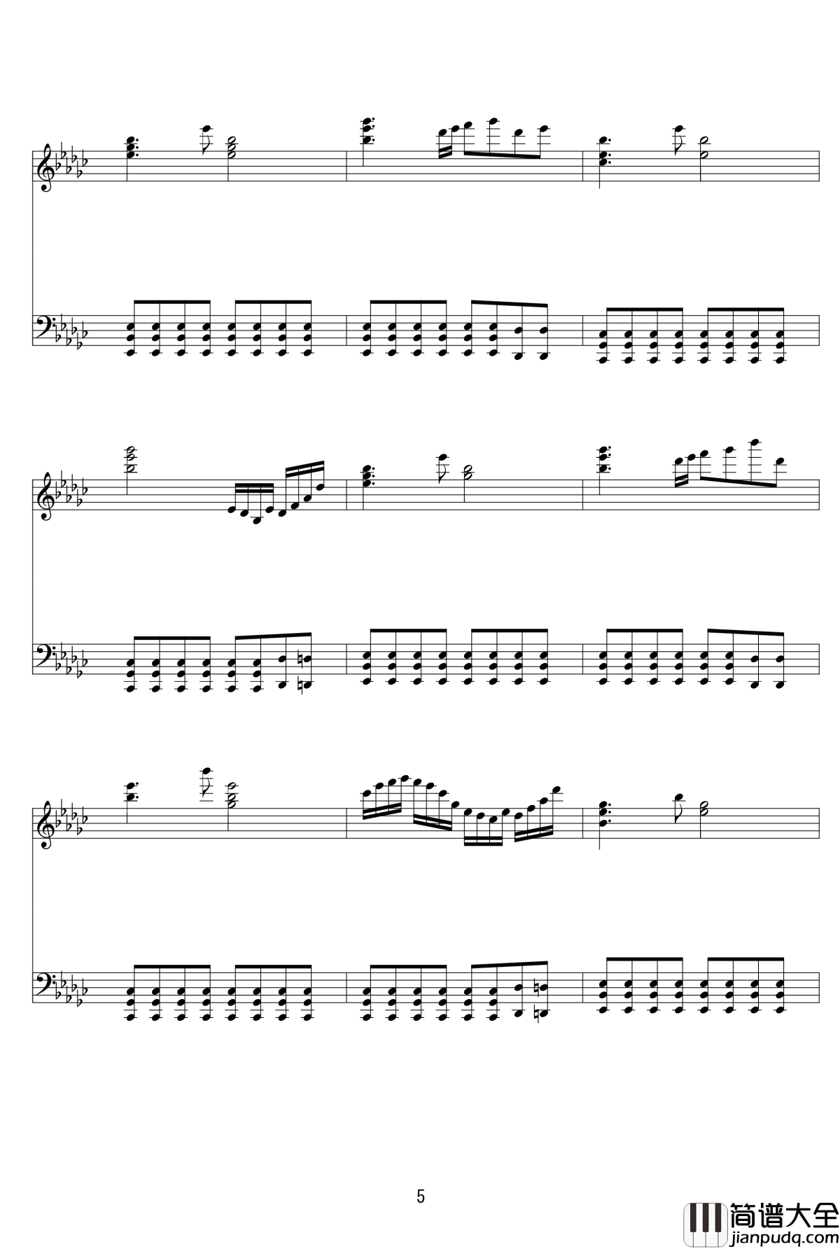 少女绮想曲钢琴谱_zun