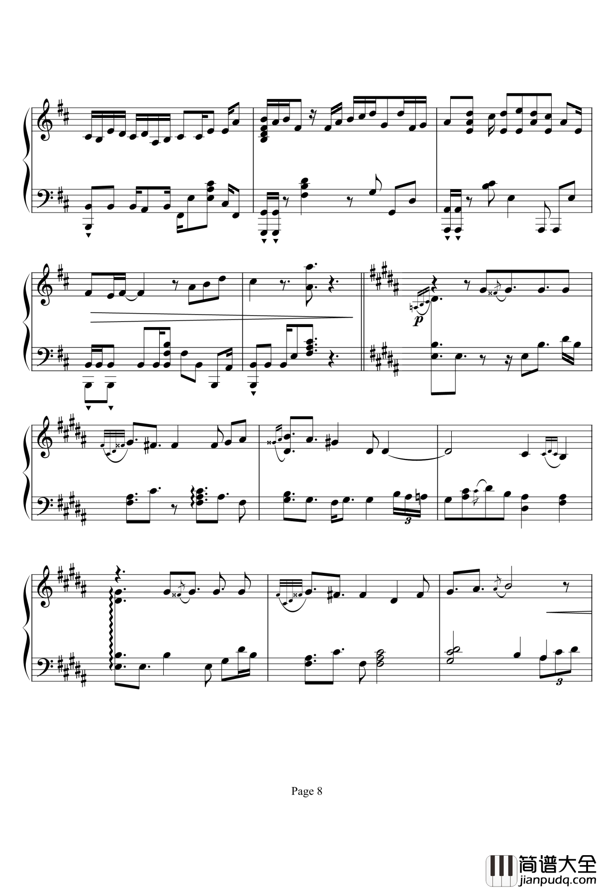 鸟之诗钢琴谱_jazz_麻枝准