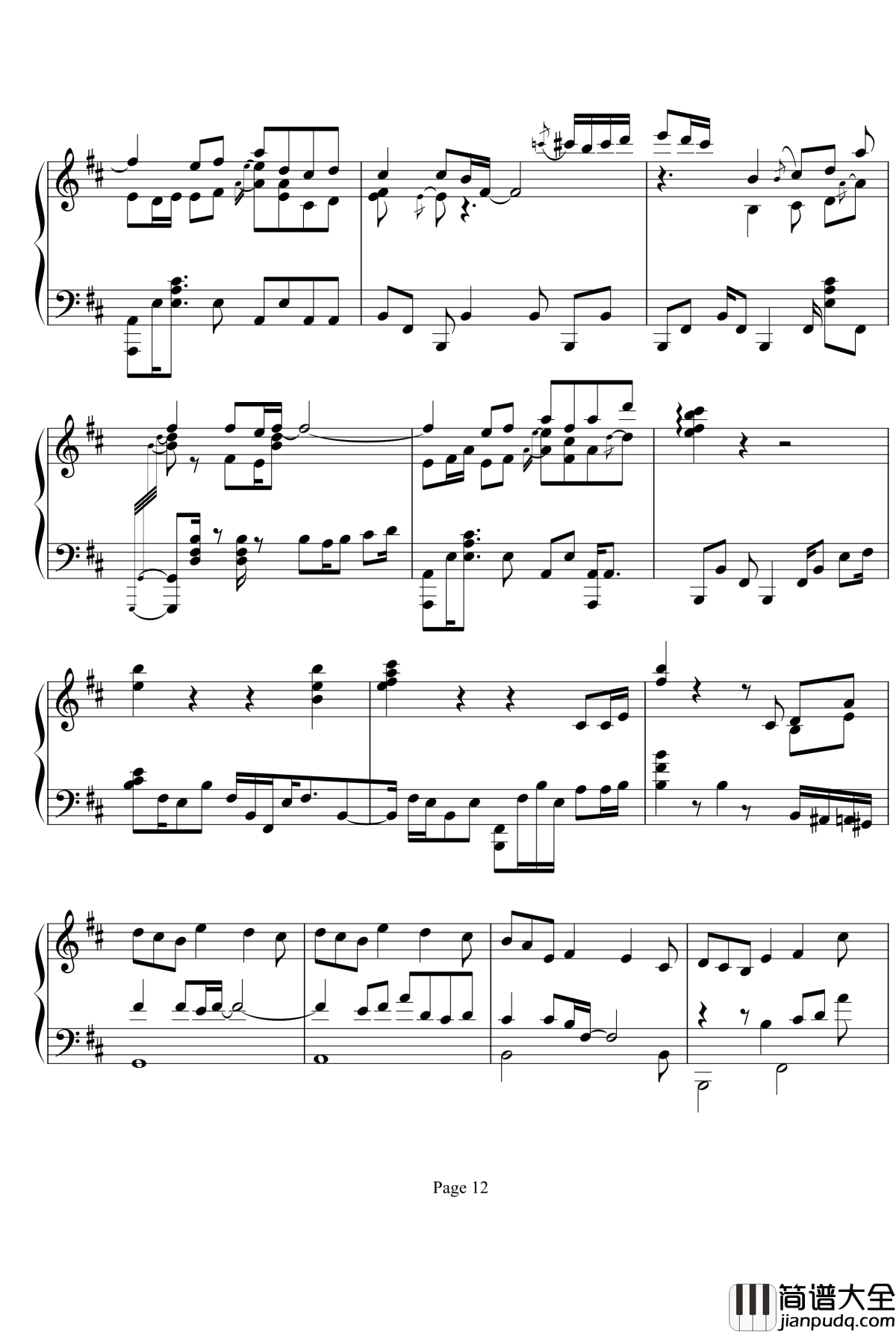 鸟之诗钢琴谱_jazz_麻枝准