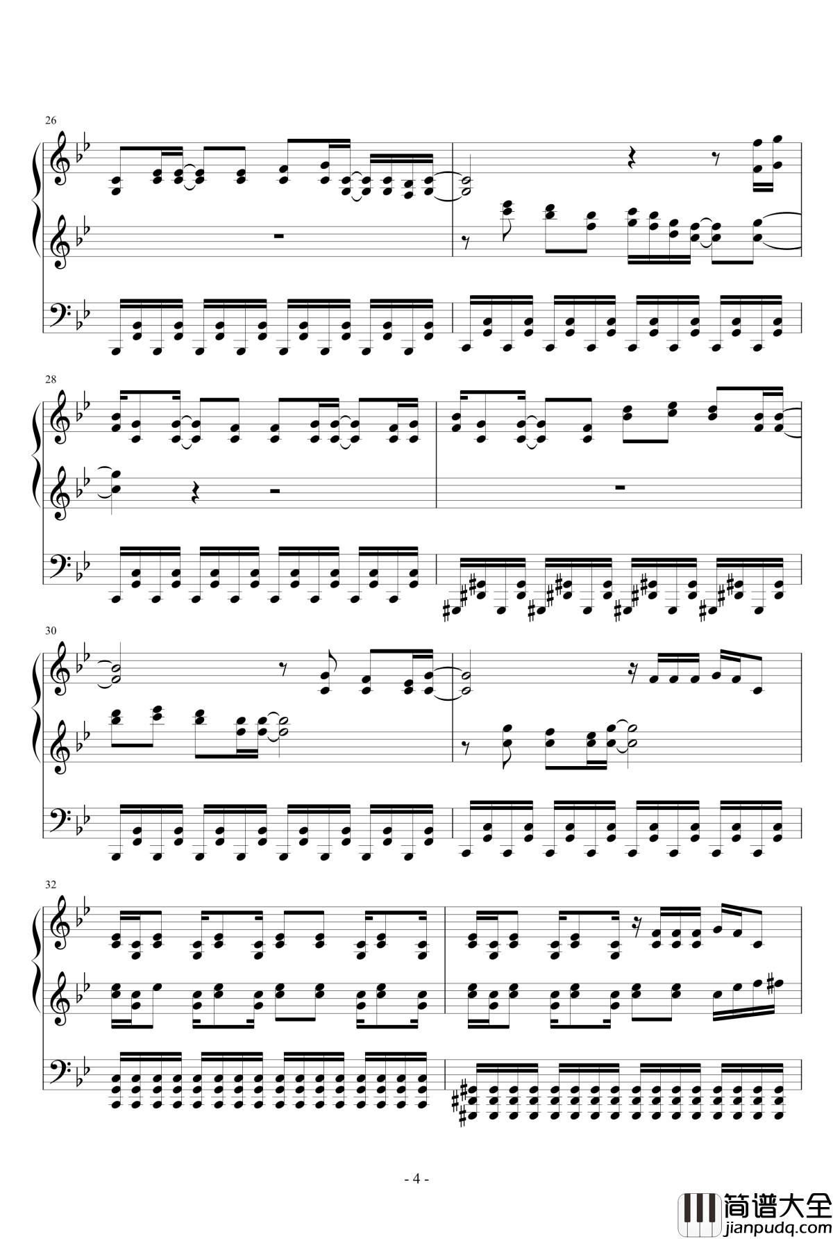 Borderland钢琴谱_【军火女王op版本】_川田まみ