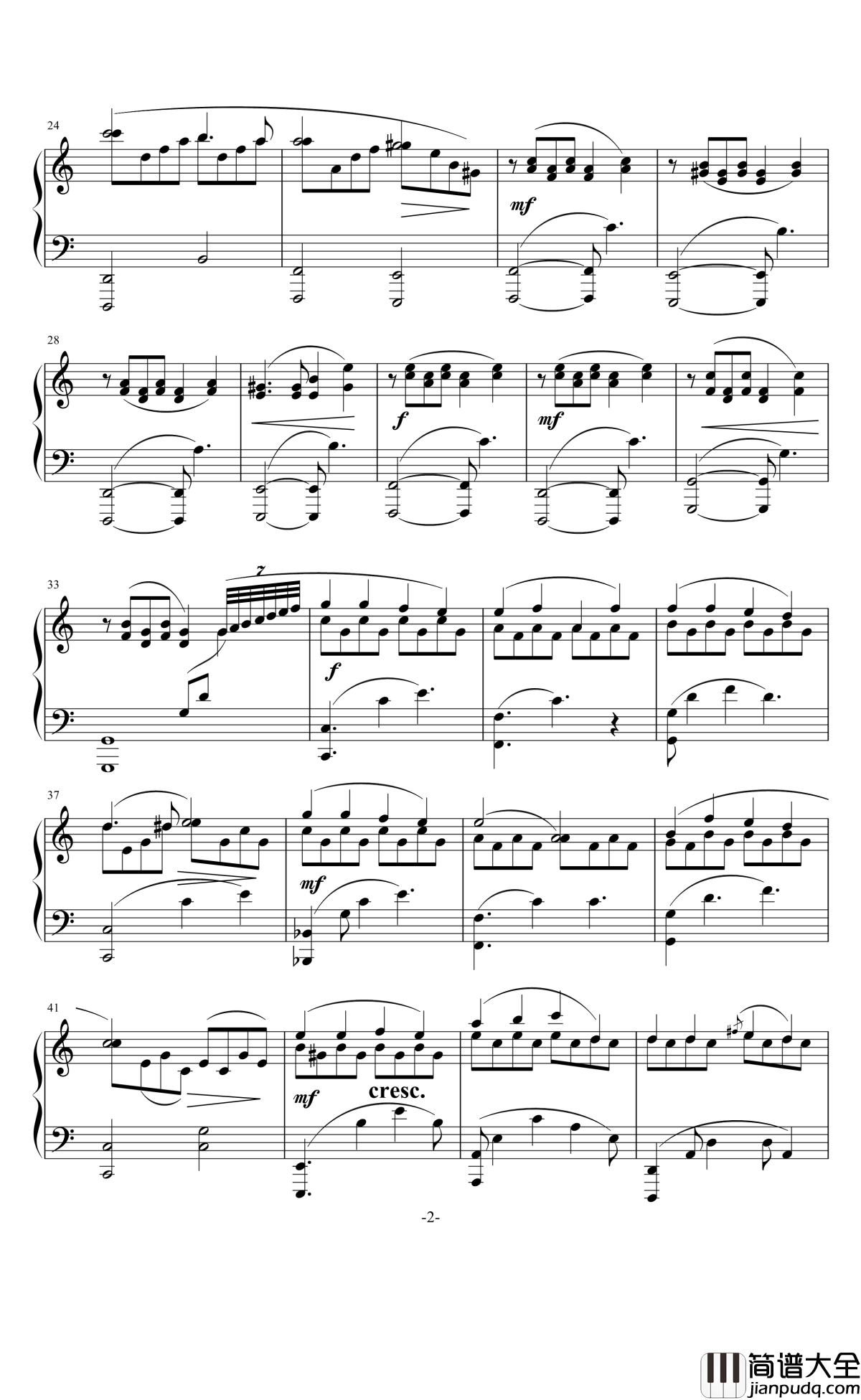 远去钢琴谱_灵动无痕