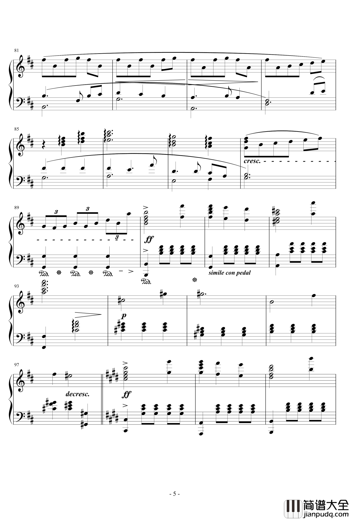 To_Zanarkand钢琴谱_交响乐版_最终幻想