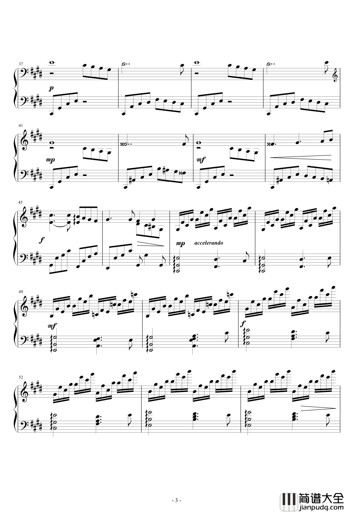 春花冬雪钢琴谱_yutianyue126