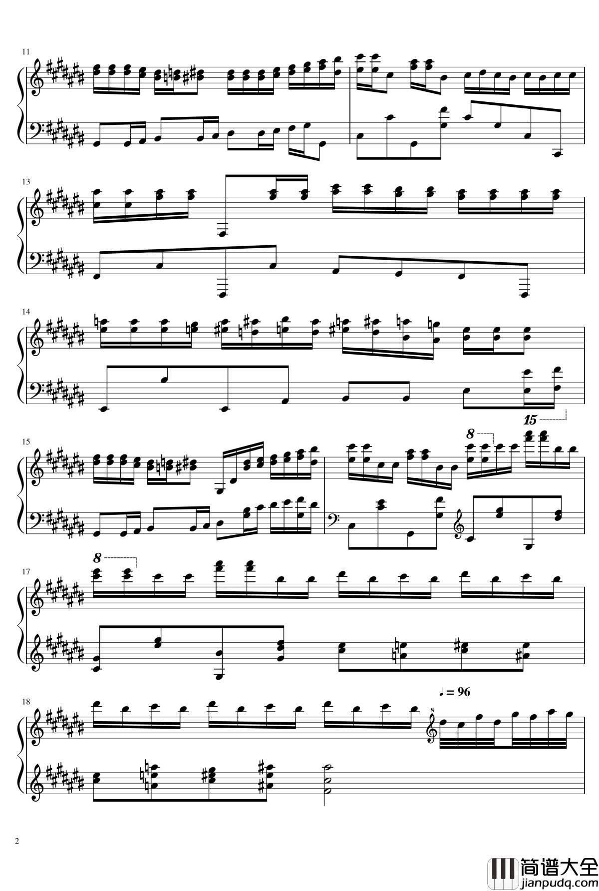 圣诞狂想曲钢琴谱_别踩白块儿