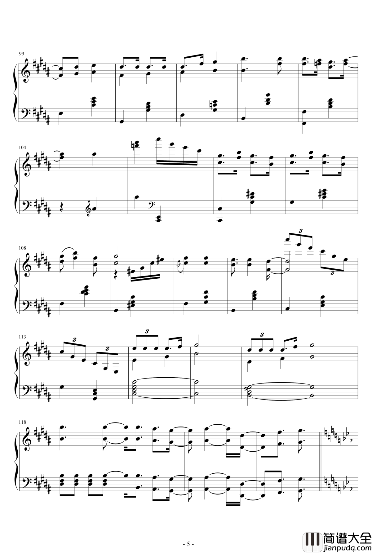 爆乳音头钢琴谱_钢琴版_vocaloid