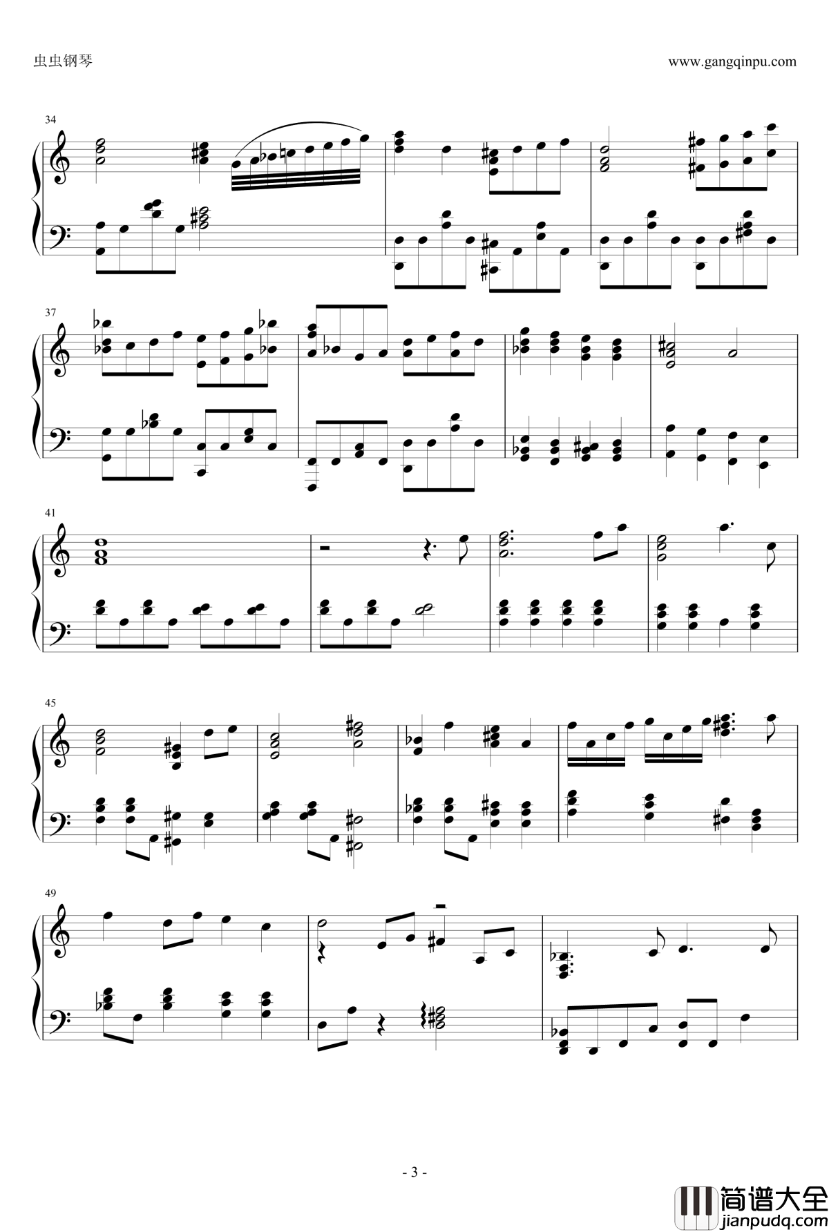 月光钢琴谱_第16话插曲_暗杀教室