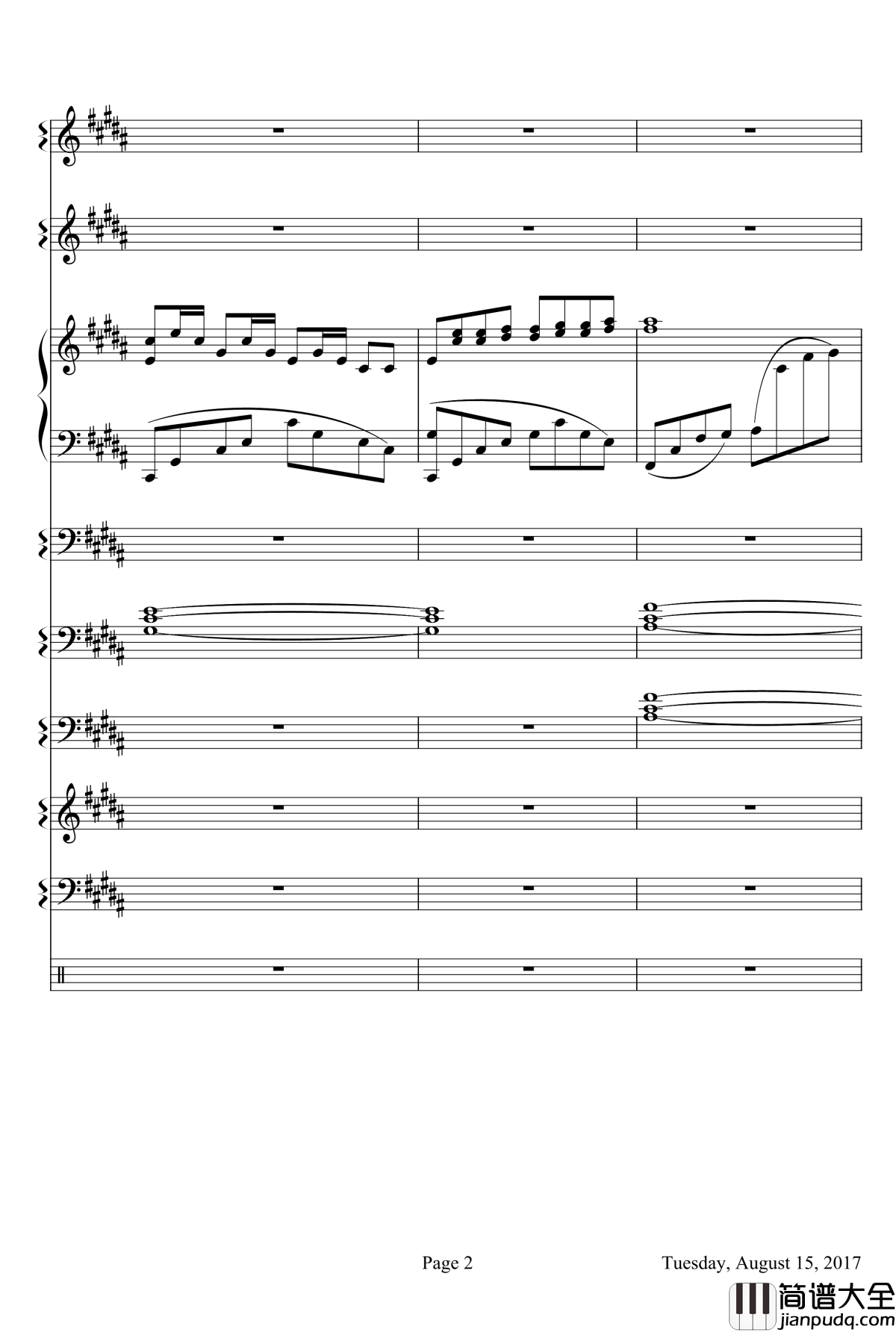 Je_t_aime_Mon_Amor钢琴谱_克莱德曼